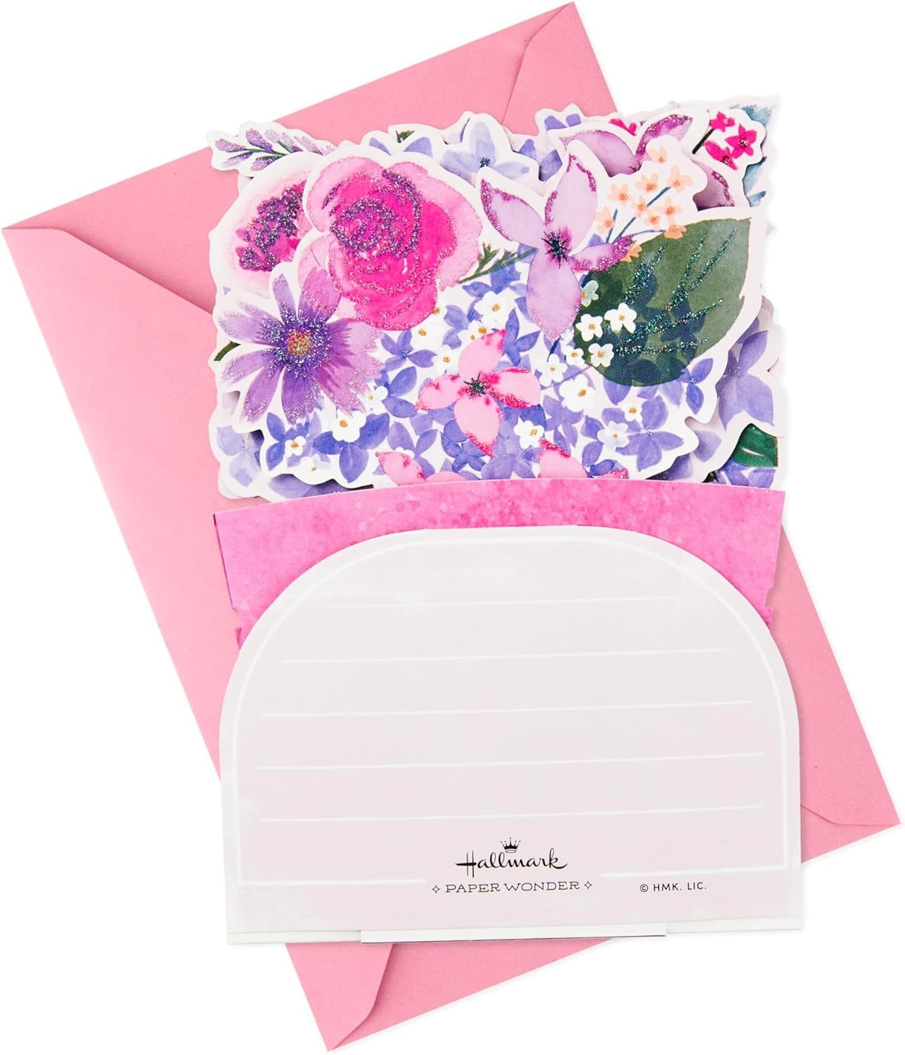 Paper Wonder Mothers Day Pop Up Card Purple Flower Bouquet, Beautiful in Ever…