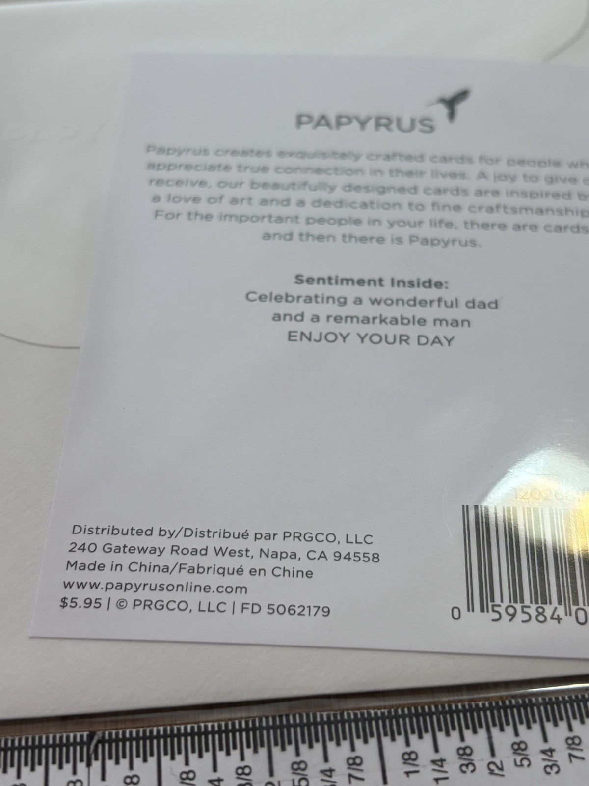 Papyrus Greeting Embellished Card Note Premium NEW Fathers Day Father’s Dad ANY