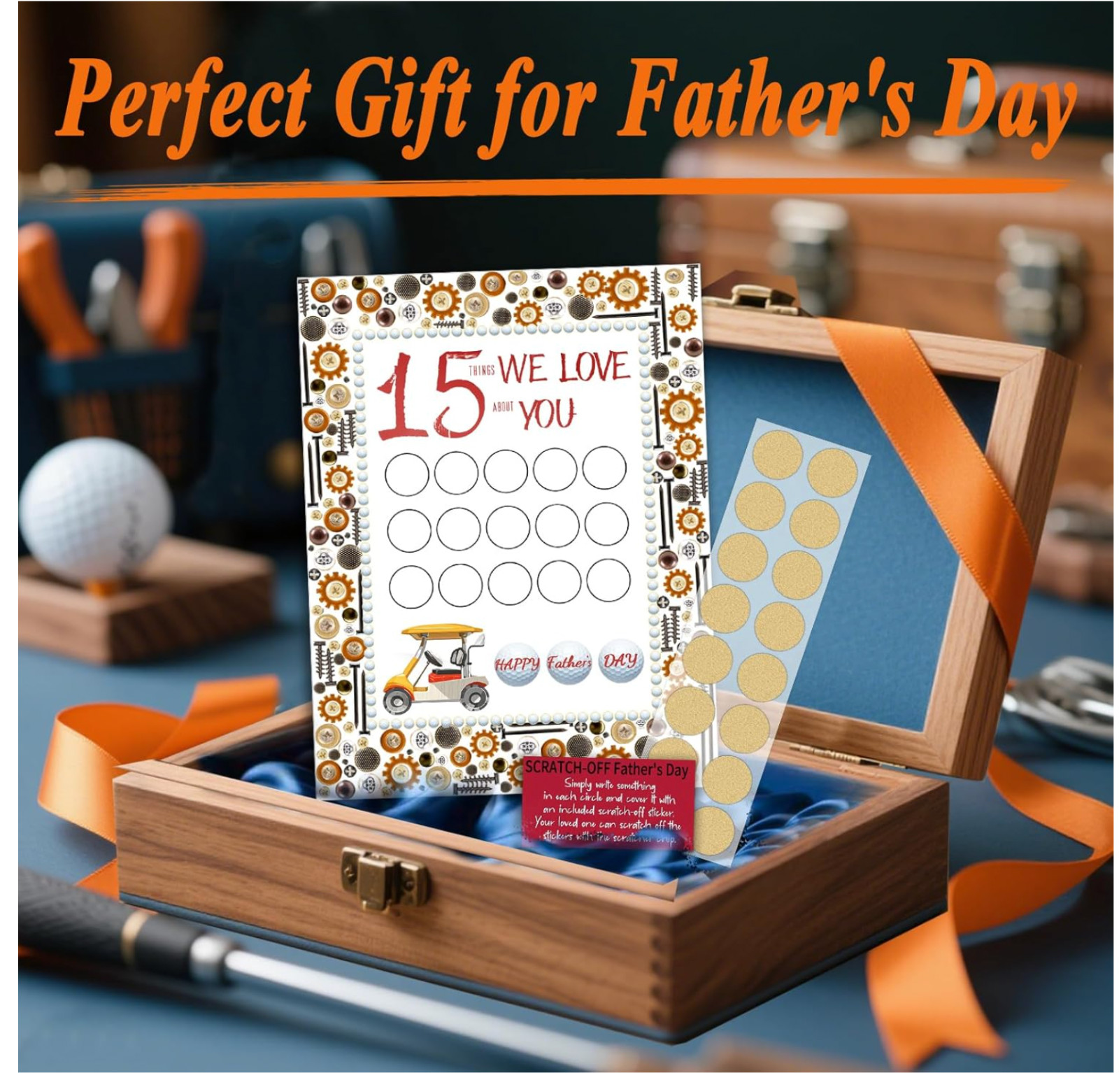 Father’s Day 15 Things I or We Love About You Scratch Off Cards, 2Pcs