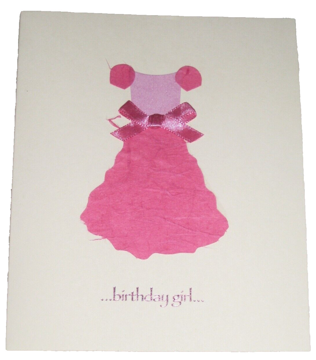 Paper Magic: Birthday Girl Greeting Card Embellished w/Envelope 5.25 x 6.25 NEW