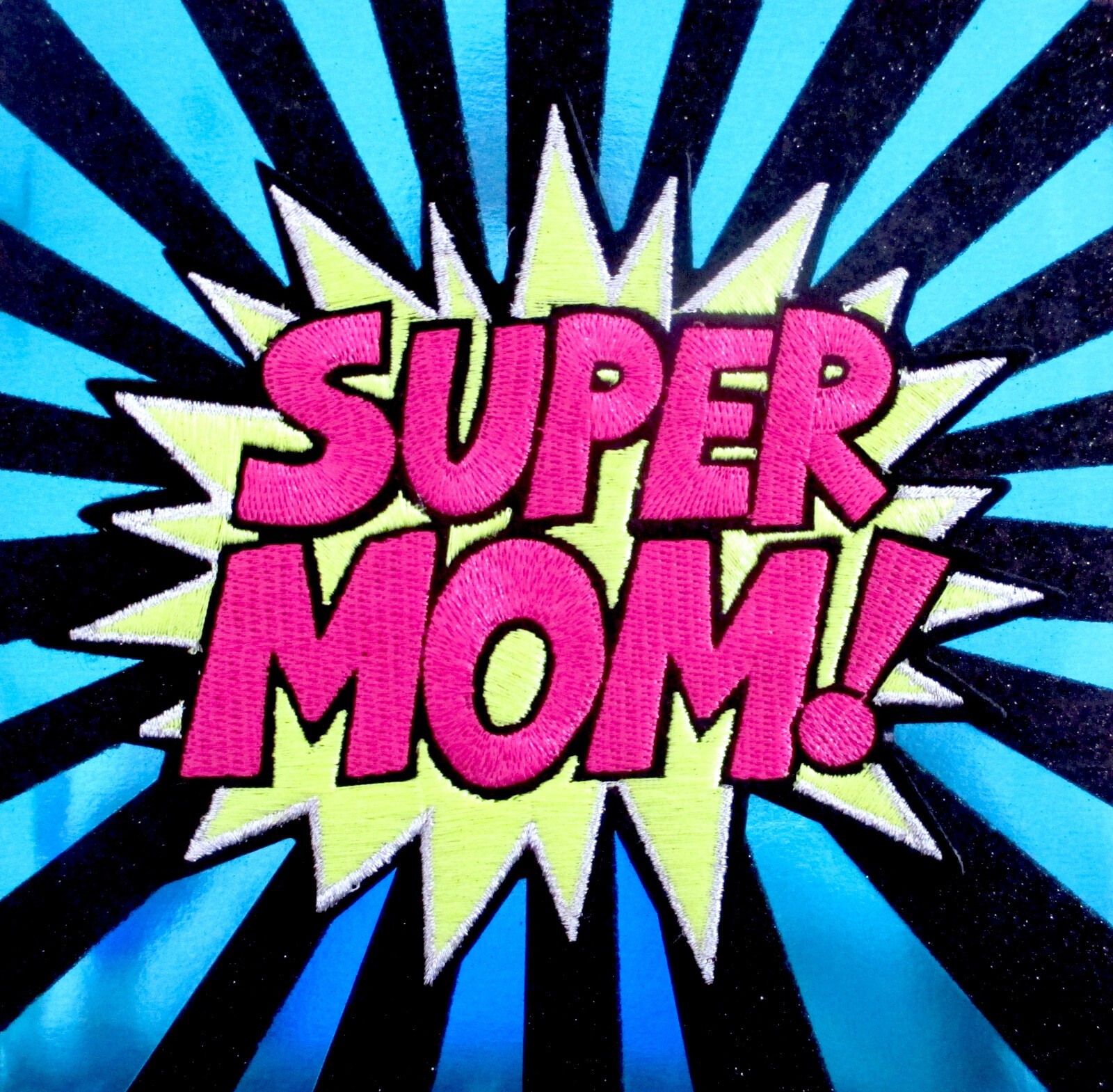 Papyrus Comic SUPER MOM Patch Mother’s Day Greeting Card