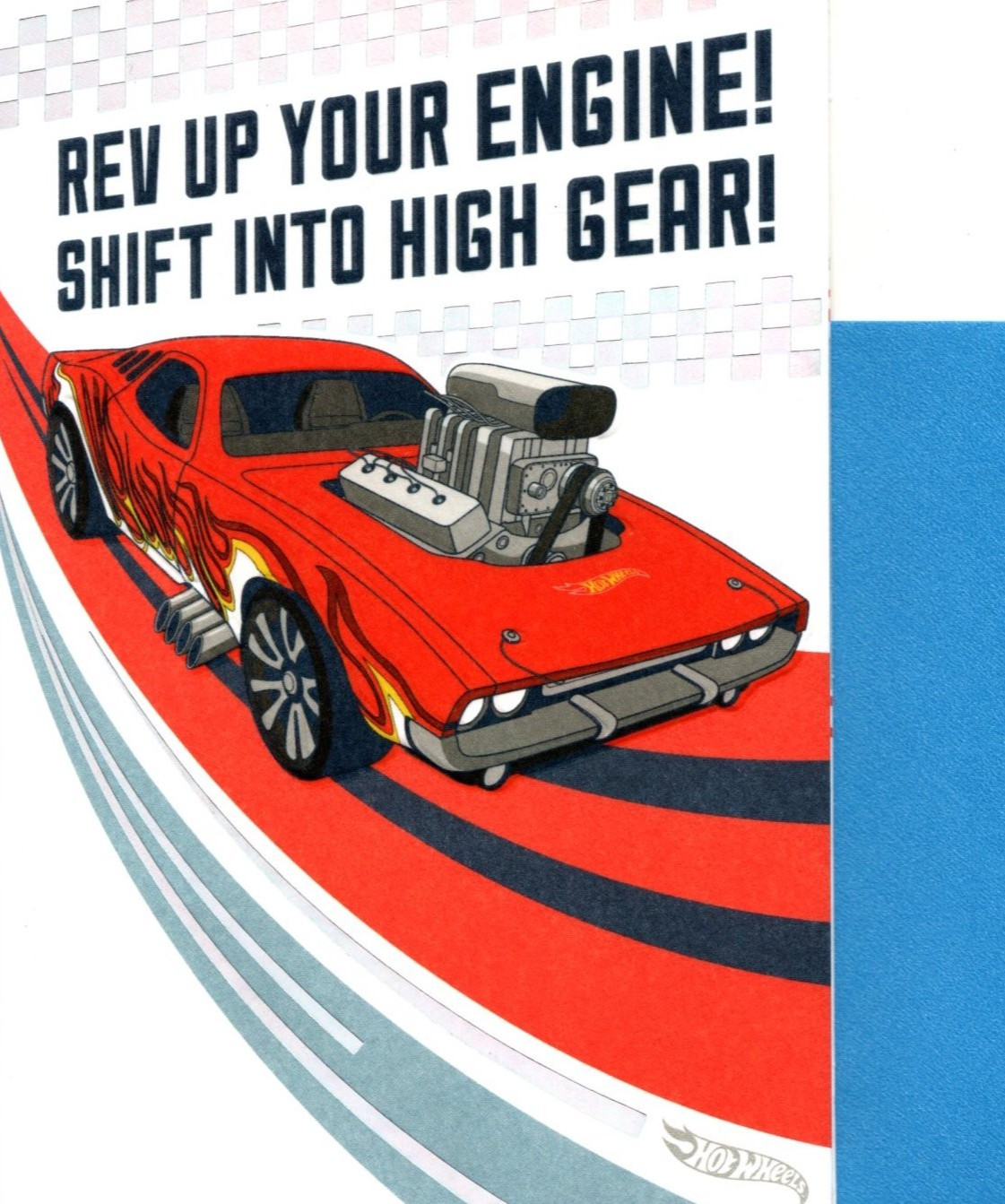 Happy Father’s Day Hot Wheels Race Car Motor High Octane Hallmark Greeting Card