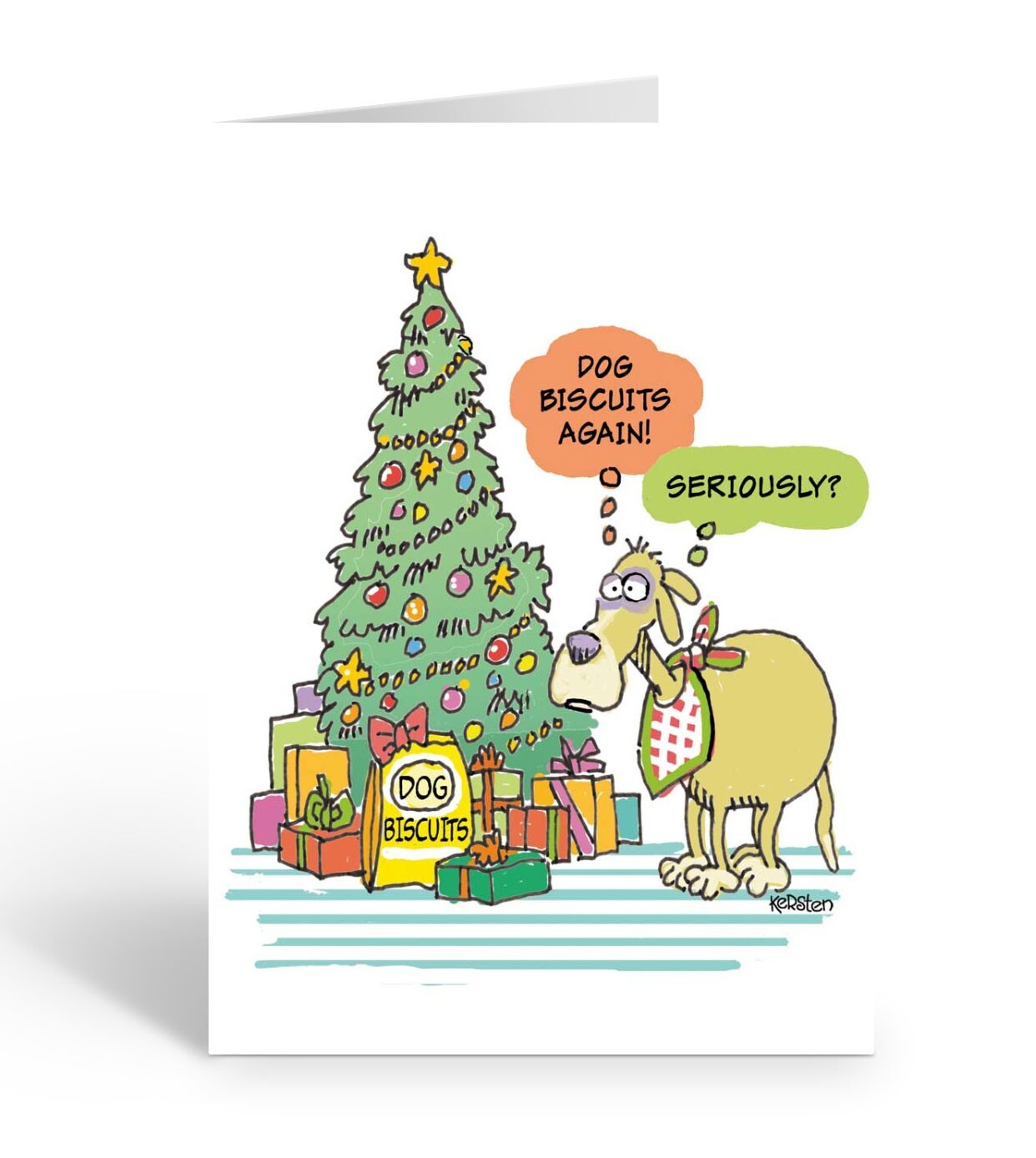 Funny Dog Christmas Cards – 16 Boxed Funny Dog Cards and Envelopes – 98