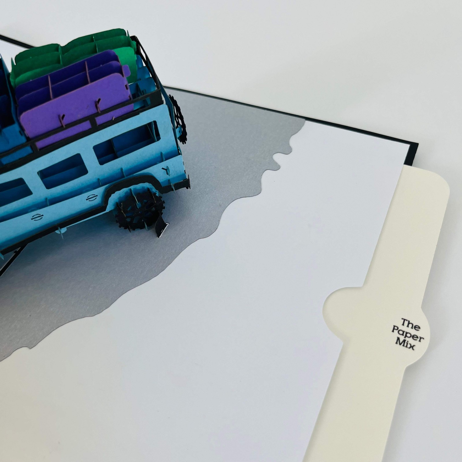 Blue Jeep 3D Pop Up Greeting Card