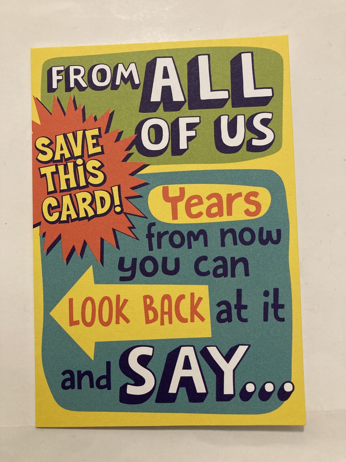 Funny Birthday Greeting Card for Friend Family Co-Worker from Group – All of US