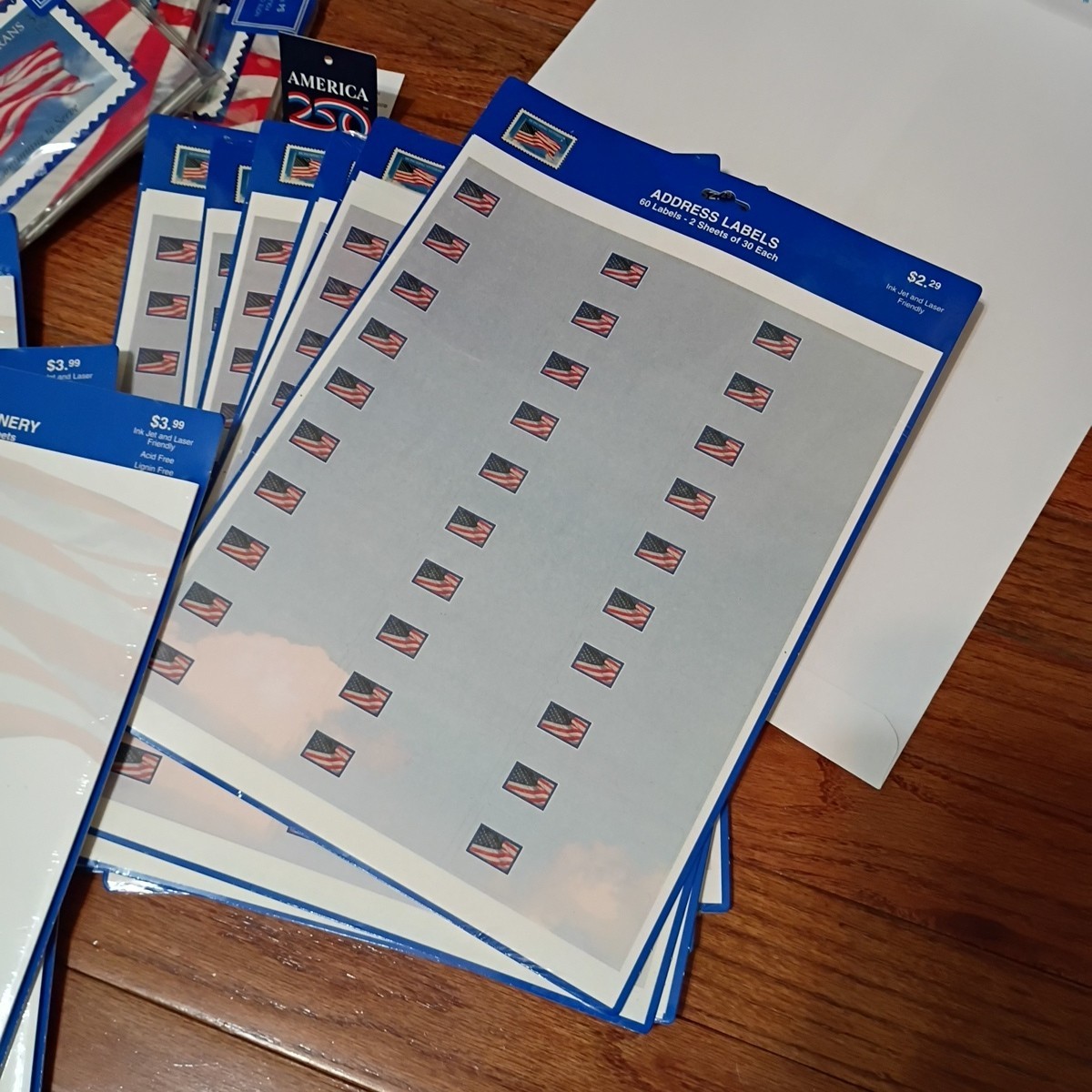 Hallmark American Flag Note Card Stationary Etc. Veteran Patriotic USA Lot USPS