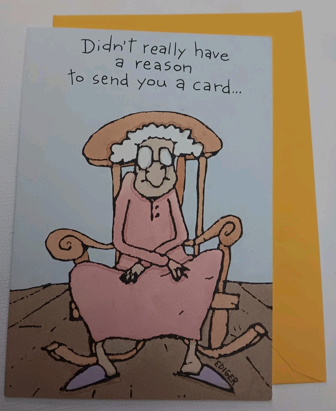 Unused Greeting Card & Env Ambassador Humor Friendship Old Lady Feelin’ Wild