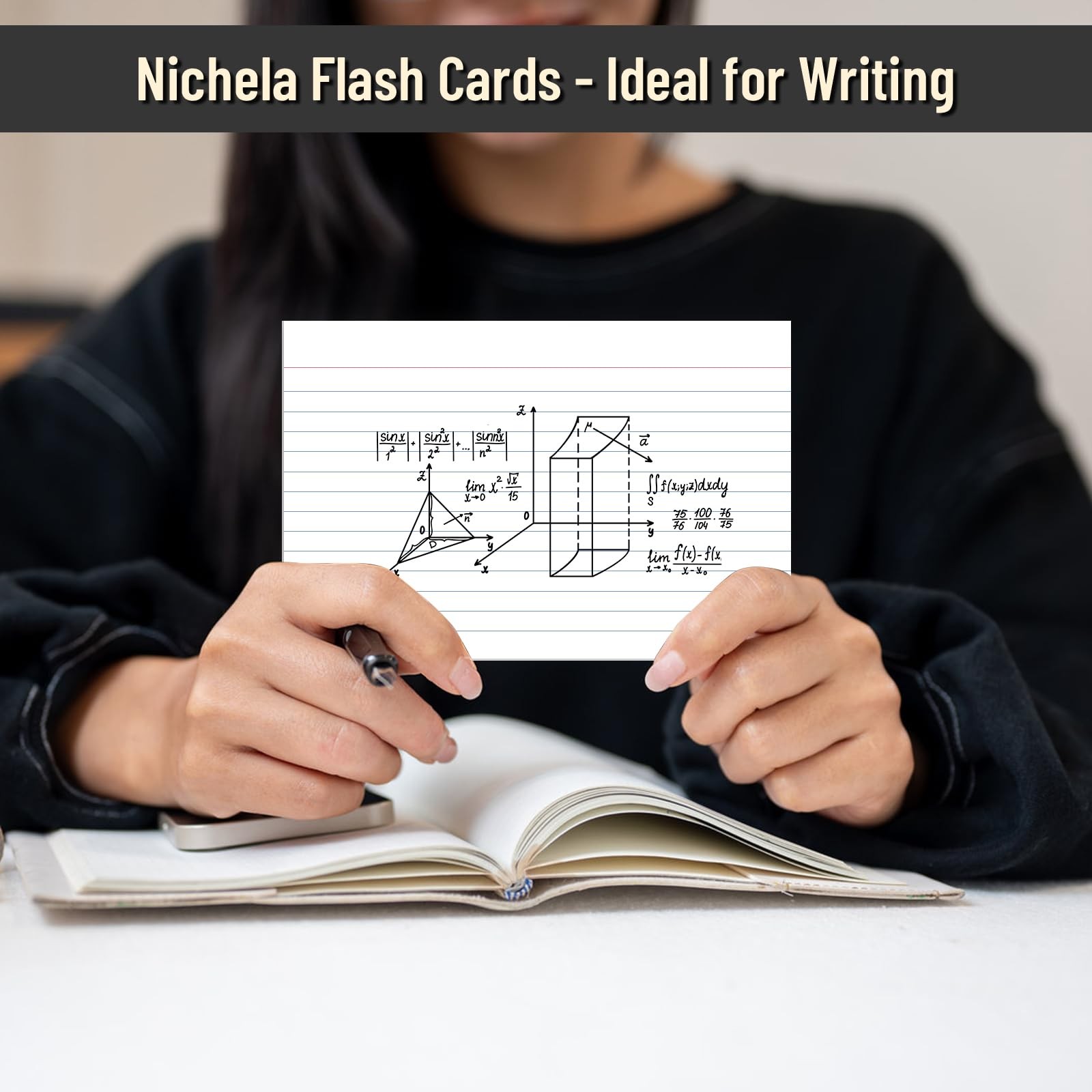 200 Pcs Index Cards 4 x 6 Inch Ruled White Cards, 4 x 6 inches,