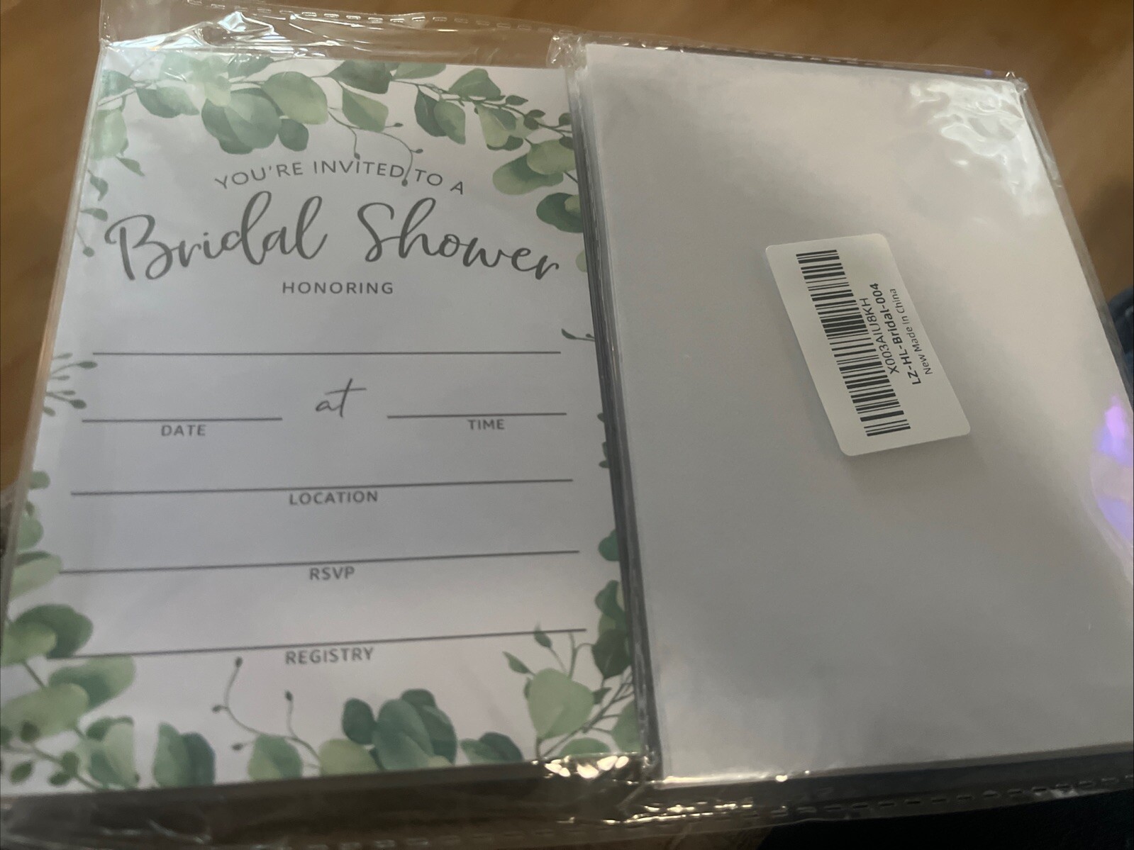 25 Bridal Shower Invitations + Envelopes