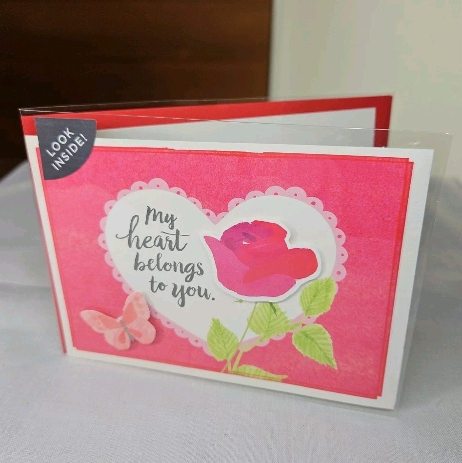Valentine’s Day MINI for Love Partner Wife 3D Roses Butterfly Floral Hallmark