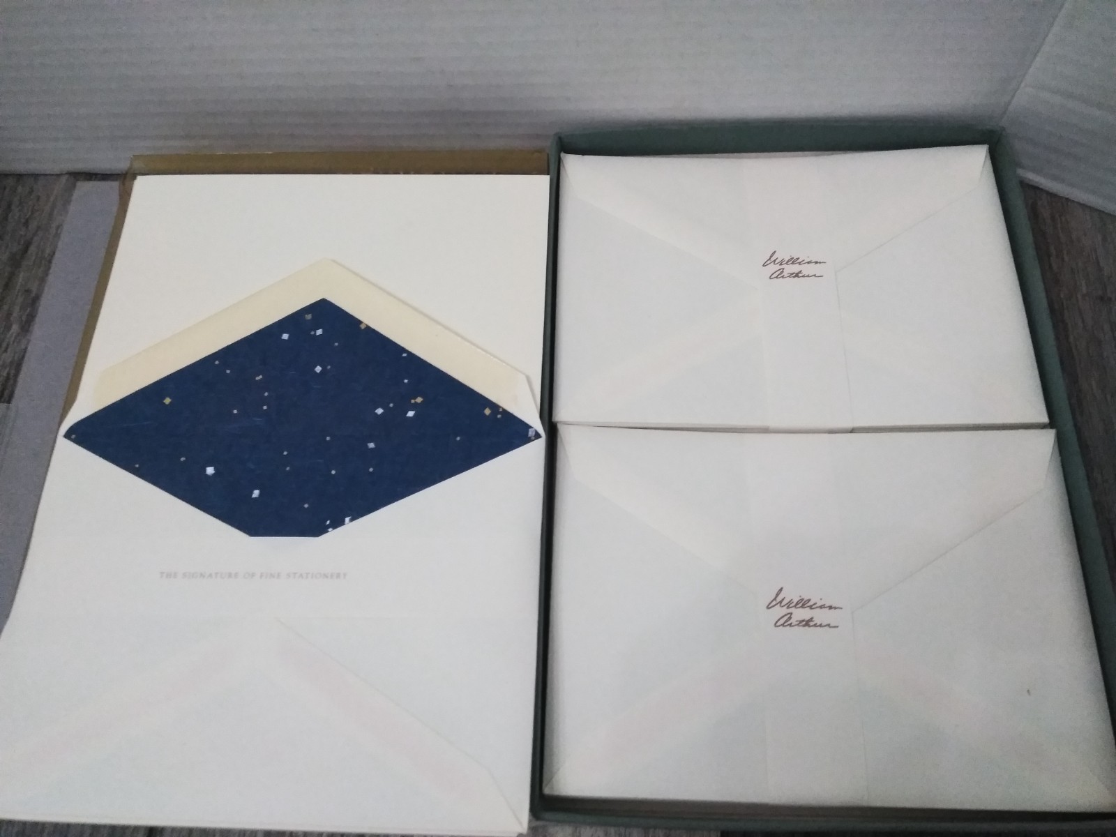 NOS William Arthur Stationery Set 20 LETTER SHEETS W/ HAND LINED ENVELOPES (READ