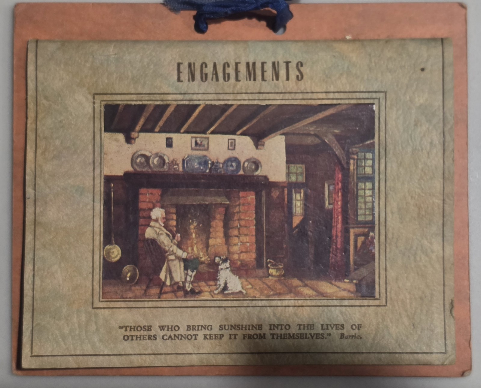 Vintage 1942 Engagements Calendar Booklet Antique Christmas Greeting Ephemera