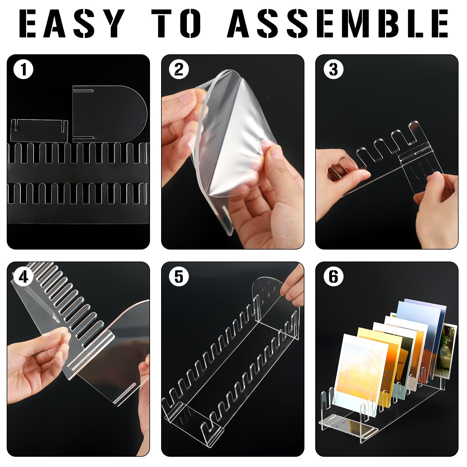 Greeting Card Display Stand Sticker Display Acrylic Organizer Portable Postca…