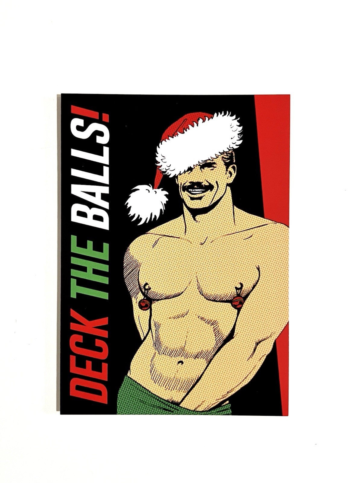 TOM OF FINLAND Christmas Greeting Card – Deck the Balls – Collectible – 5×7 in