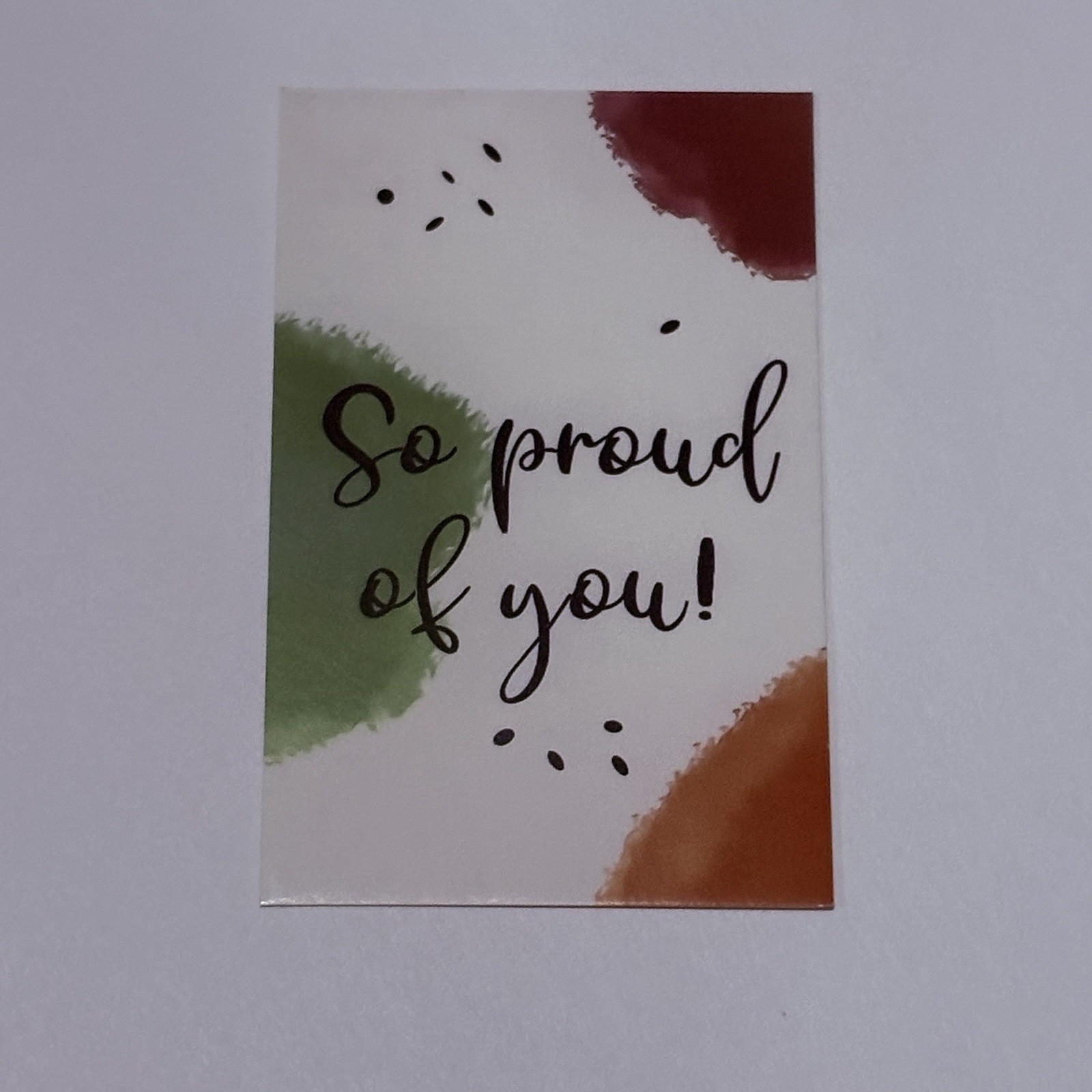“So Proud Of You“ Appreciation Motivation Card Daily Affirmation Wallet Art Tc11