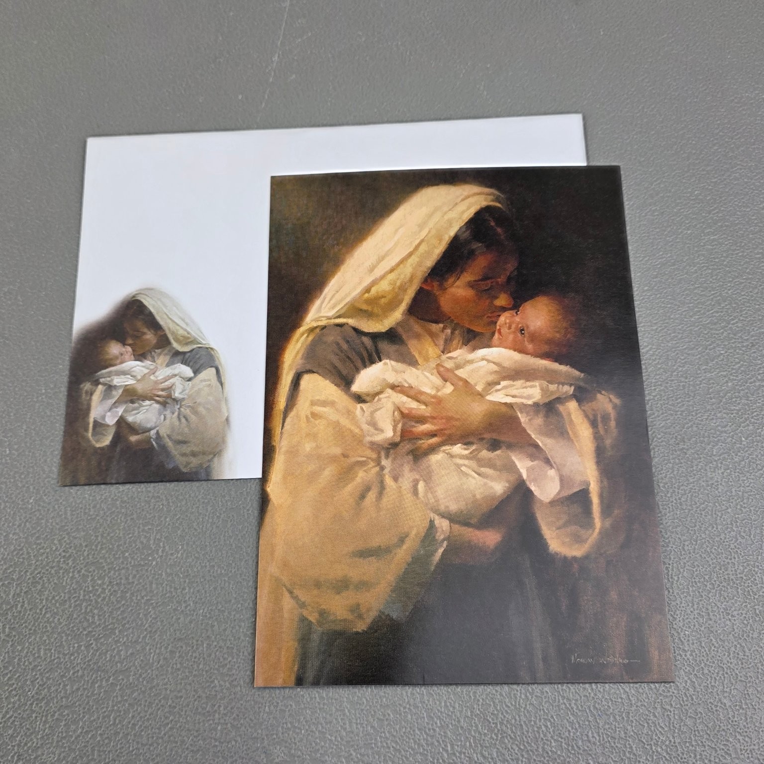 Morgan Weistling Christmas Greeting Card Madonna & Child w/ Envelope