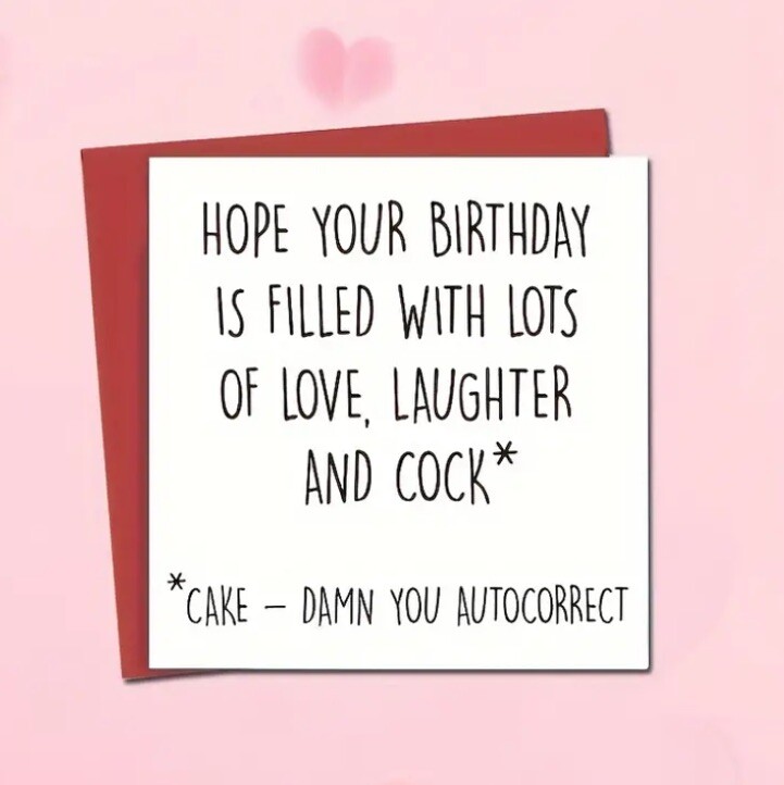 4″x4″ Friend Birthday Funny Card With Envelope – Dirty – Blank – Adult