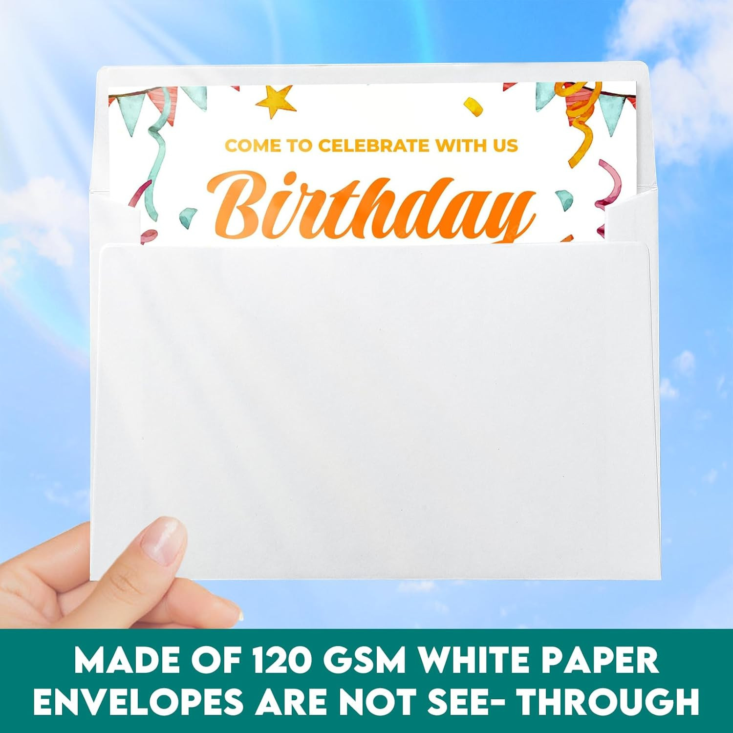 100 Pack White Blank Cards and 100 Pack Envelopes 4X6, Note Greeting Cards and E