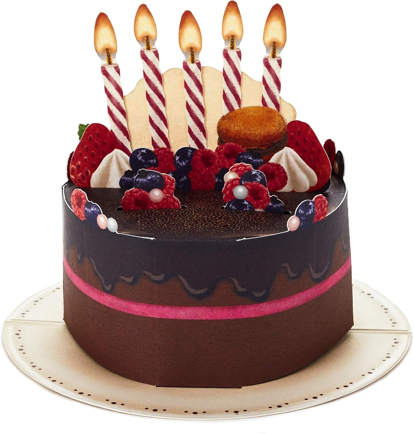 Pop Up Birthday Card Chocolate Cake