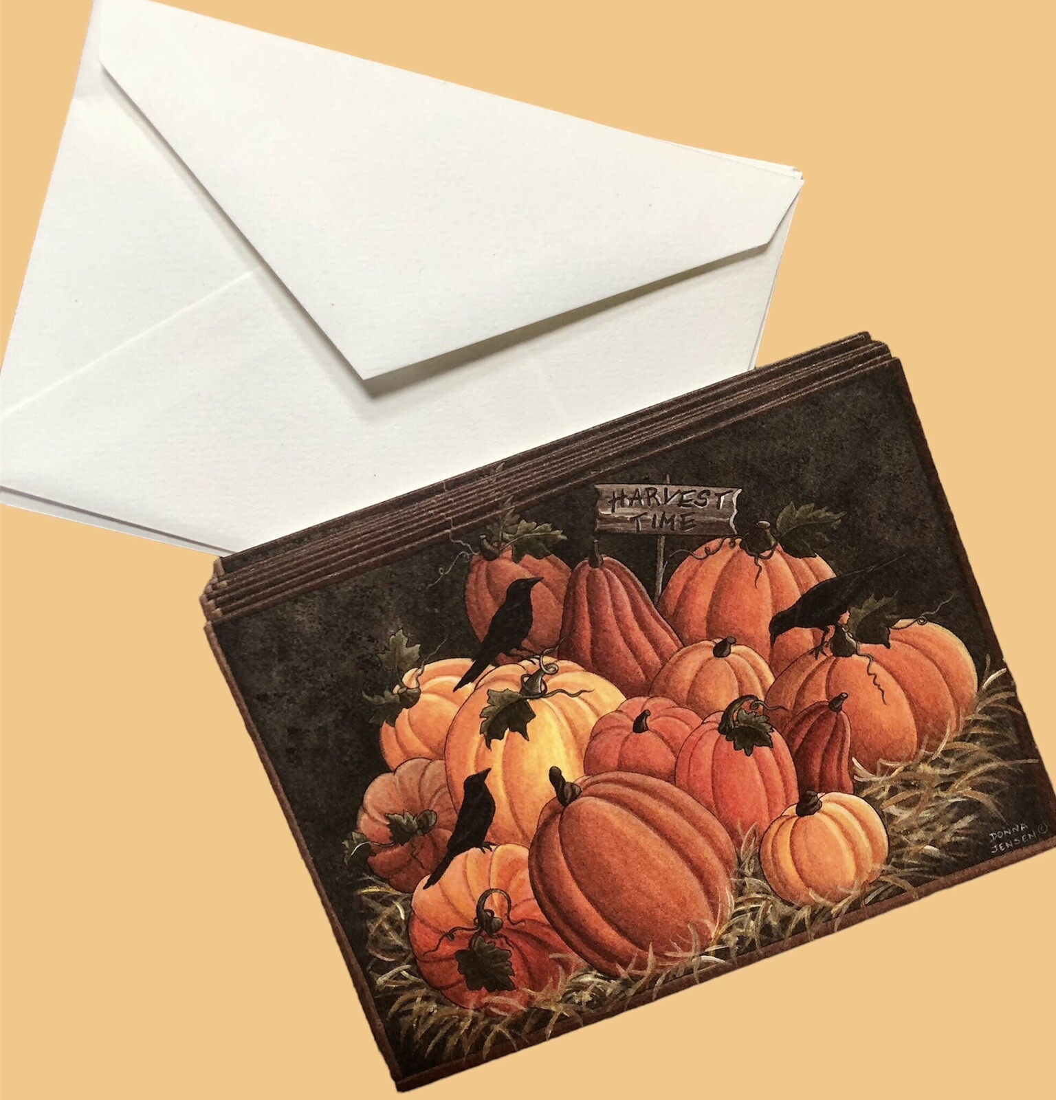 Pumpkin Notecards-24 With Envelopes