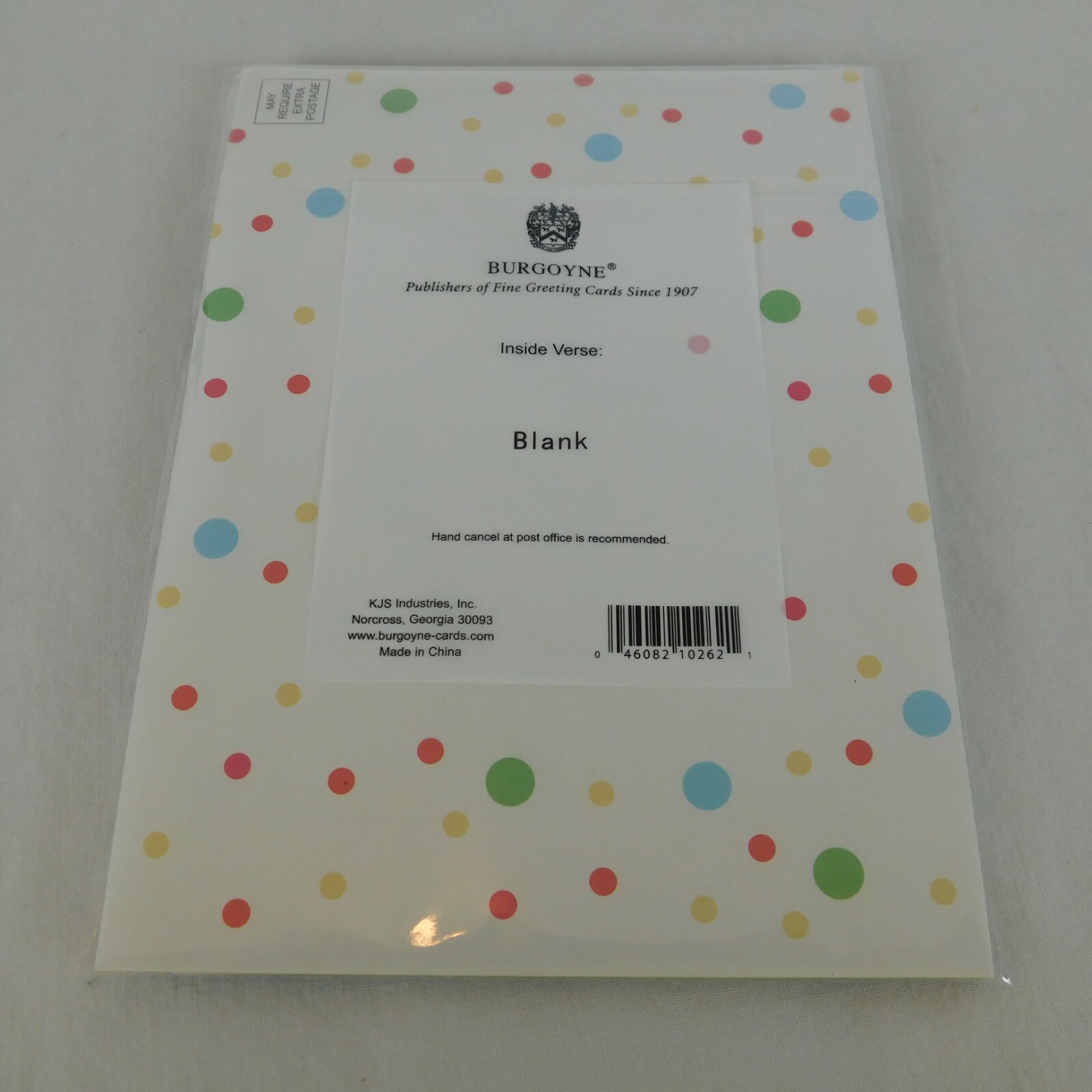 Burgoyne Greeting Card Multi-Color Yum Yum Yum Ice Cream Sundae Envelope Blank