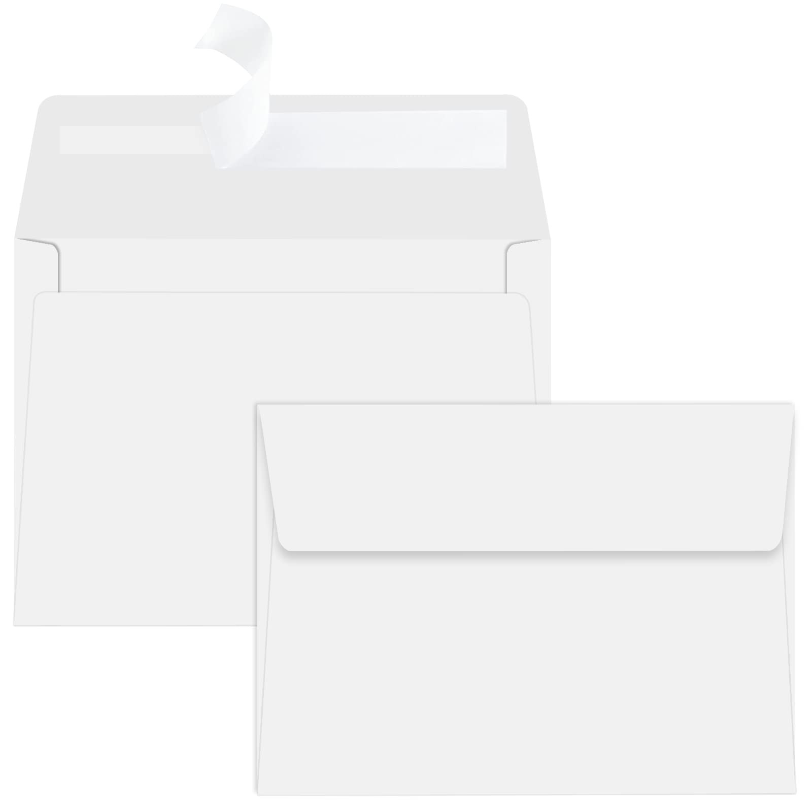 50 PCS White A7 5×7 Inch Square Flap Self Seal Envelopes Wedding Invitation
