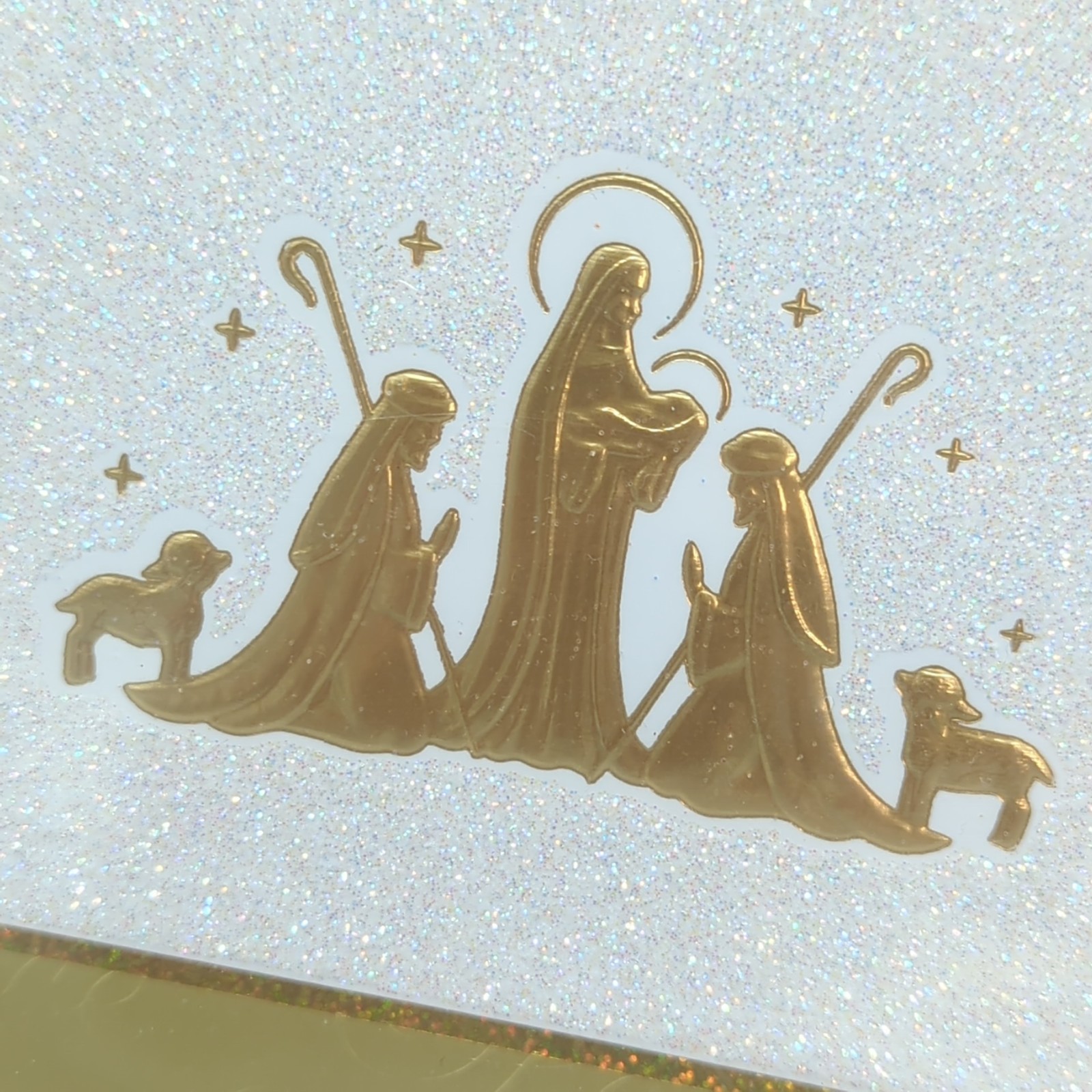 Burgoyne Holiday Christmas Cards Sealed Box Of 40 w/ Envelopes Nativity Golden