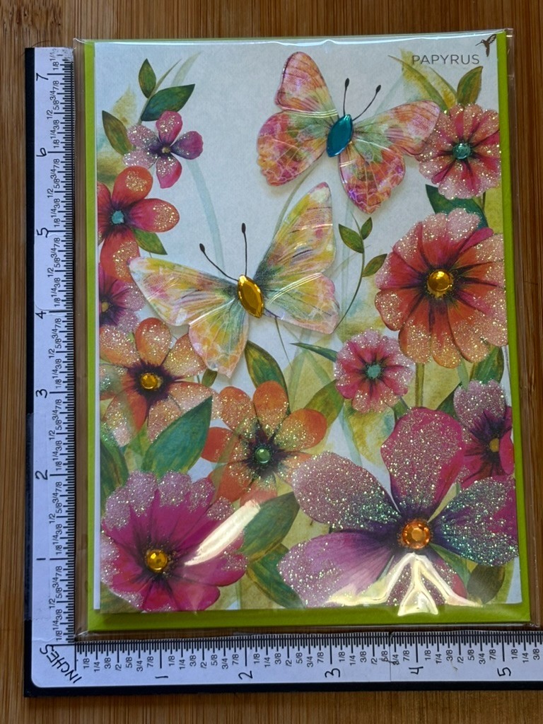 Papyrus Greeting Card New Mother’s Happy Mothers Day ANYONE Butterfly Flowers