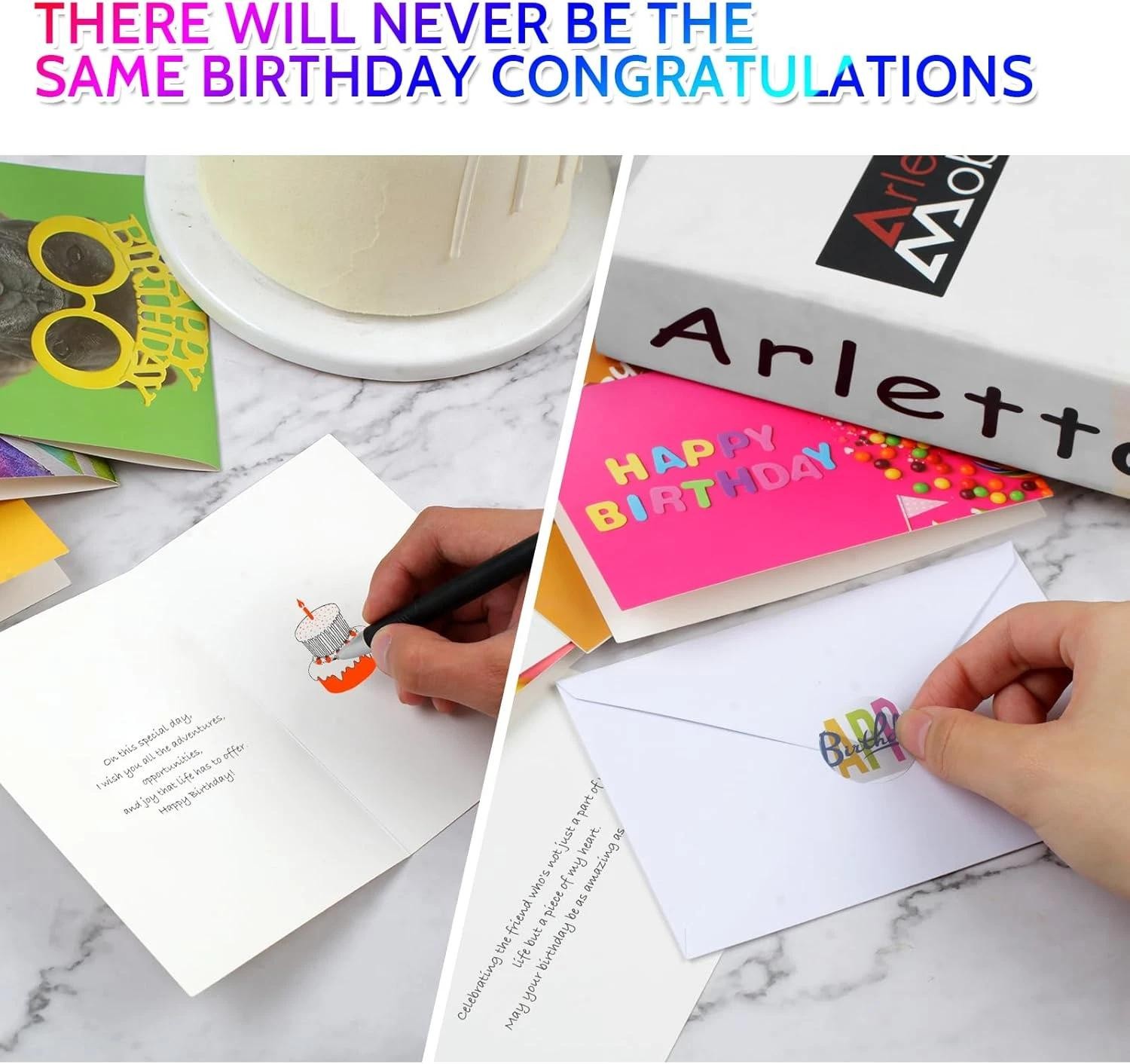 Joyberg 32 Pcs Happy Birthday Cards Bulk with Envelopes, 4×6 Assorted Birthday C