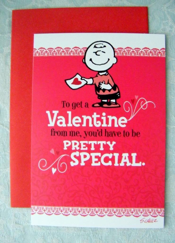 Peanuts VALENTINE’S DAY Charlie Brown Special Greeting Card Hallmark New (821)