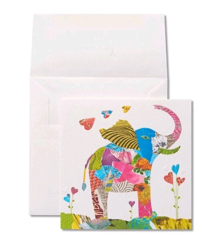 Papyrus Birthday Card With Patchwork Elephant 🐘