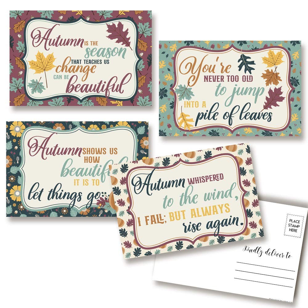Inspirational Fall & Autumn Themed Blank Postcards To Send To Friends & Famil…