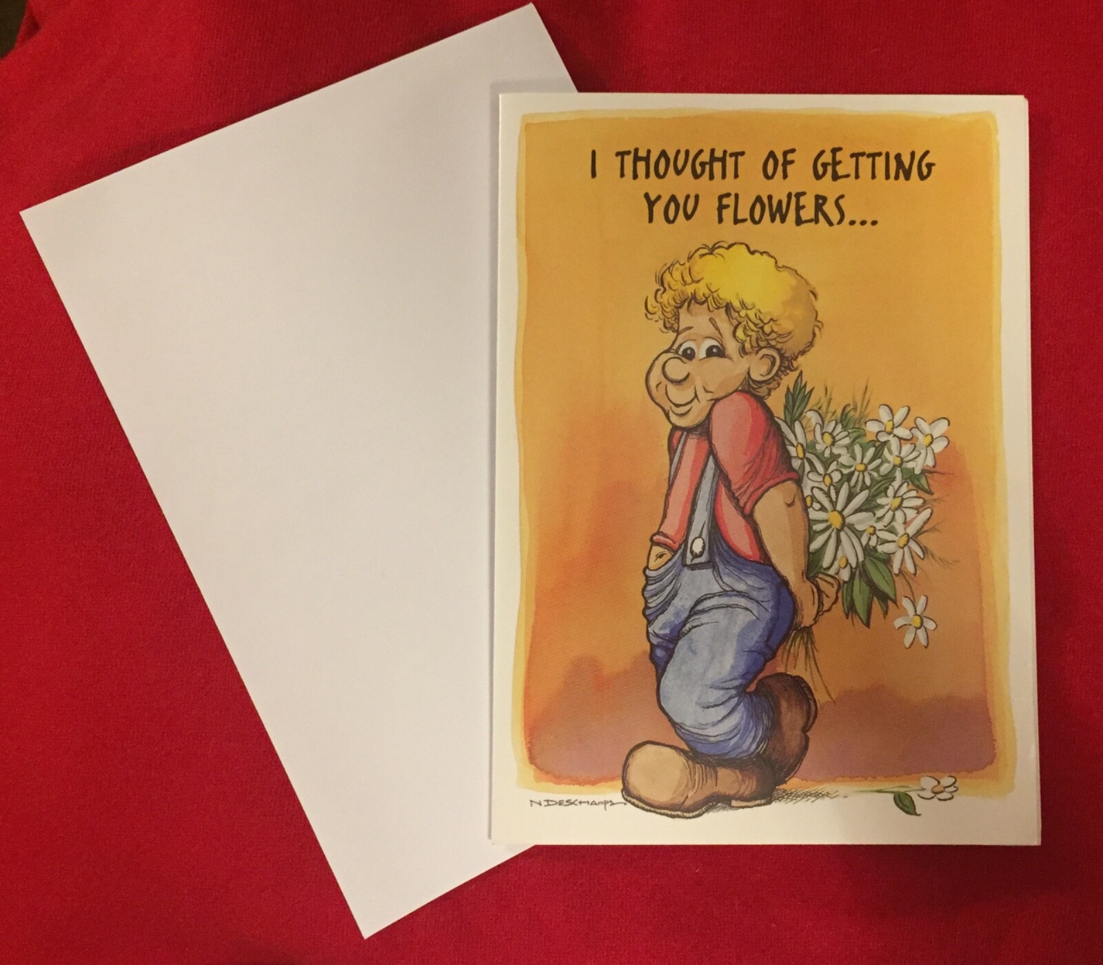 Thinking of You Naughty Greeting Card Funny Humor Vintage