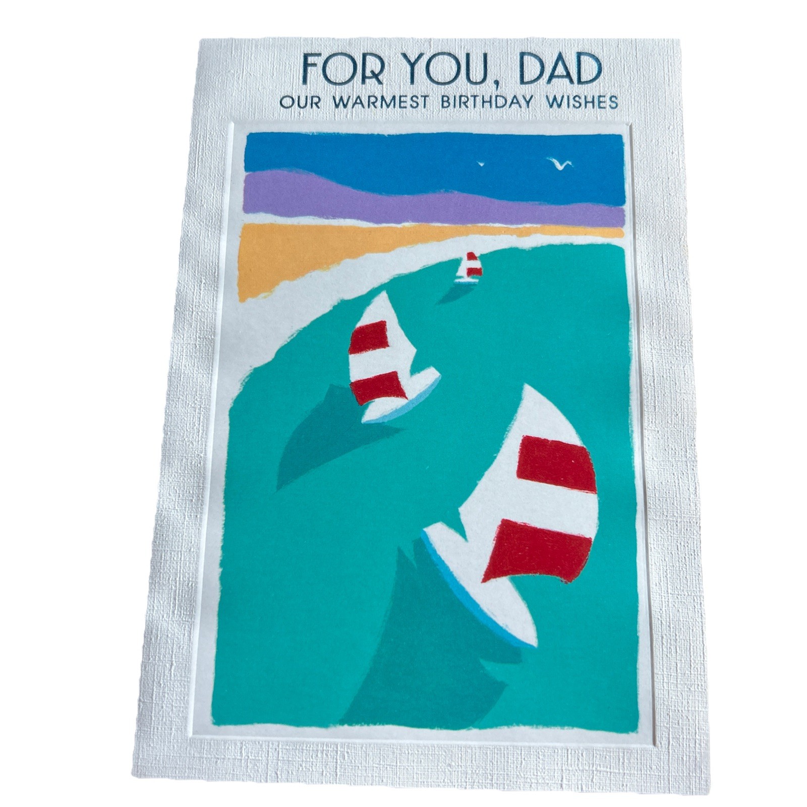 “For You, Dad, On Your Birthday” Greeting Card 90s Sailing Aesthetic
