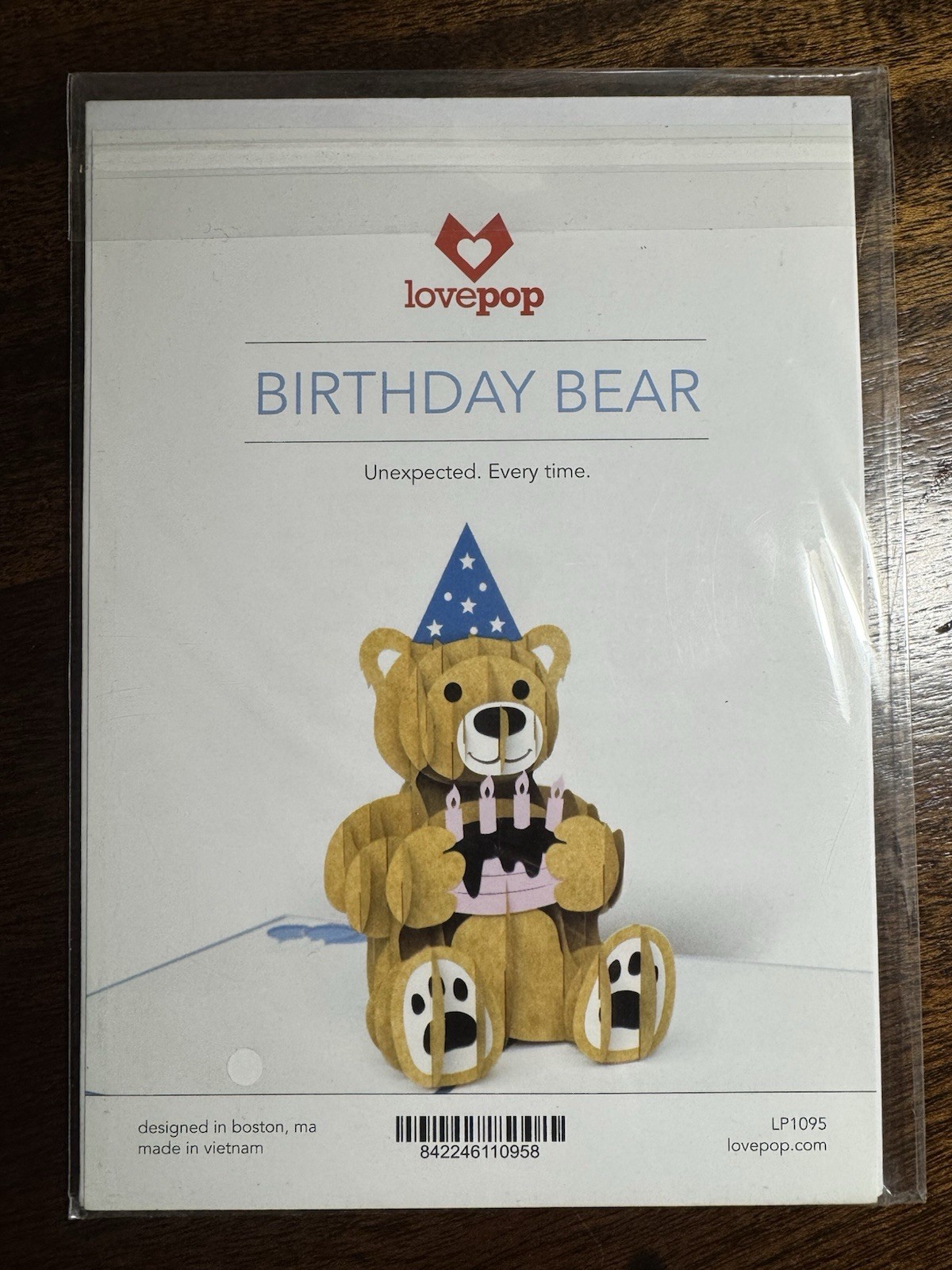 Lovepop 3D Birthday Bear Pop-Up Greeting Card Vietnam