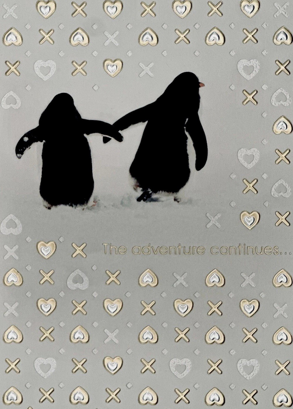 ~ HAPPY ANNIVERSARY GREETING CARD~~ SWEET PENGUINS ~ LOVE ~ CARING