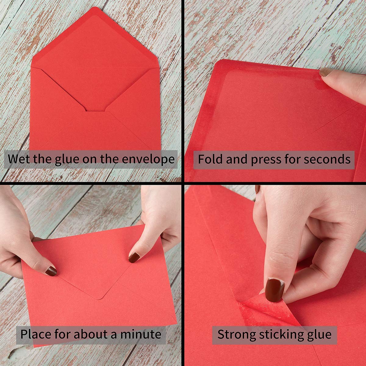 200 PCS A7 Colorful 5×7 Inch Invitation Envelopes Multicolor 5.24×7.24 Inch