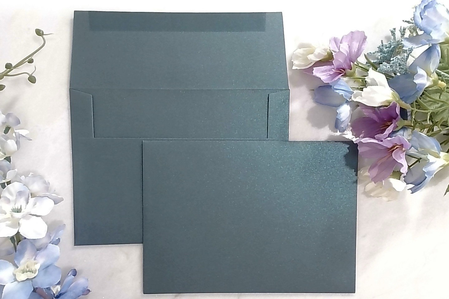 Set of 25 A7 Gummed Envelope Curious Metallics – Abyss 80 lb text