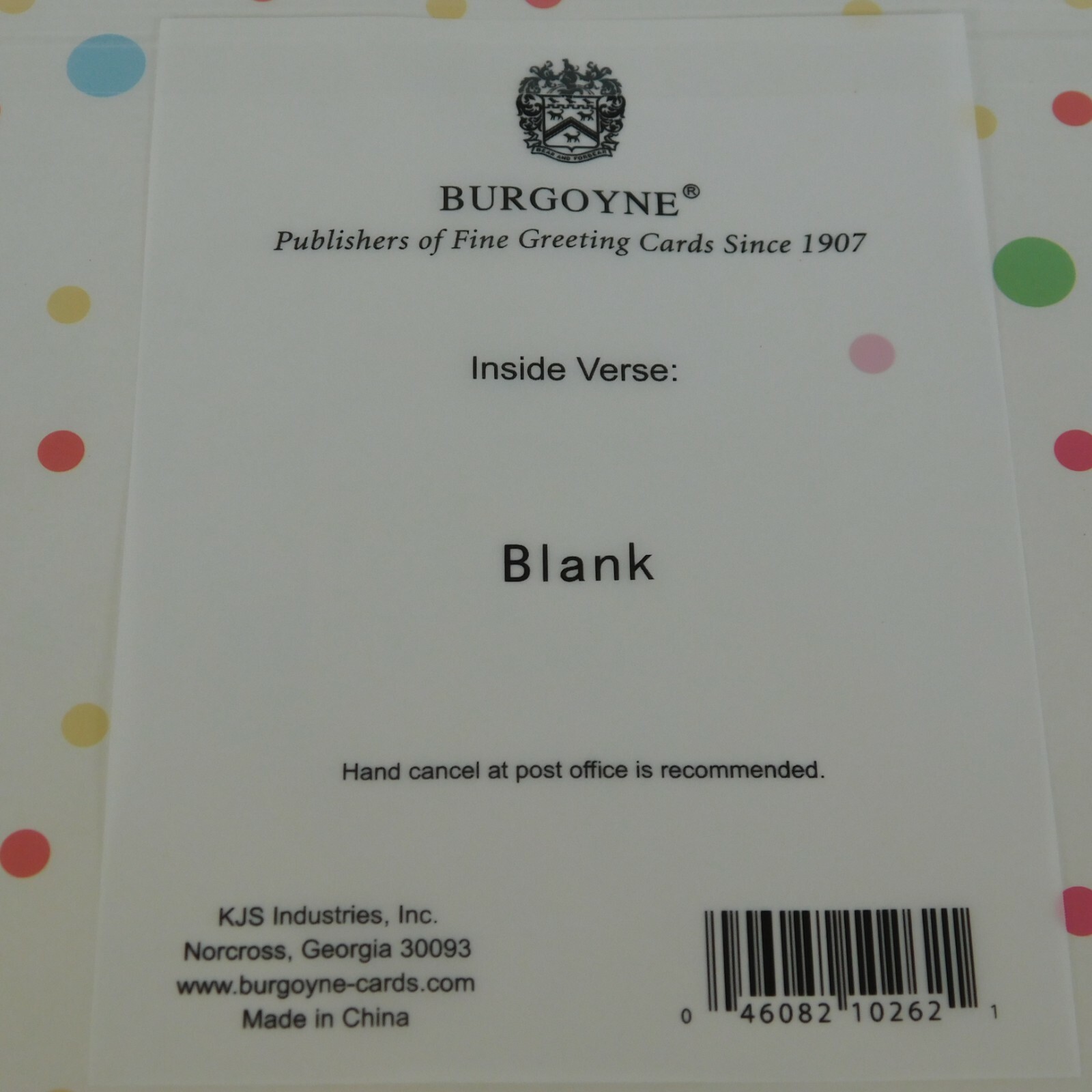 Burgoyne Greeting Card Multi-Color Yum Yum Yum Ice Cream Sundae Envelope Blank