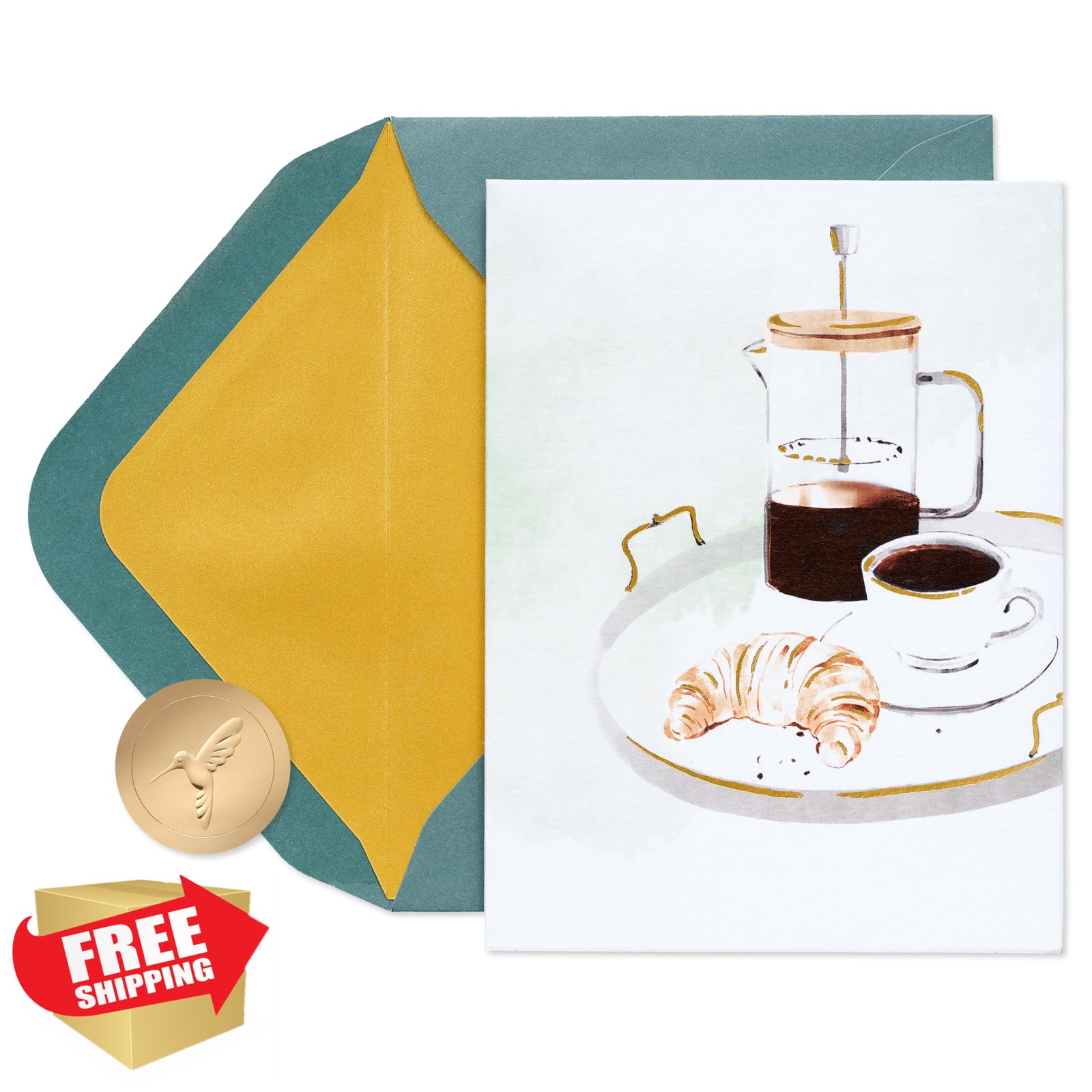 Papyrus Card Coffee Croissant FSC Cafe Breakfast