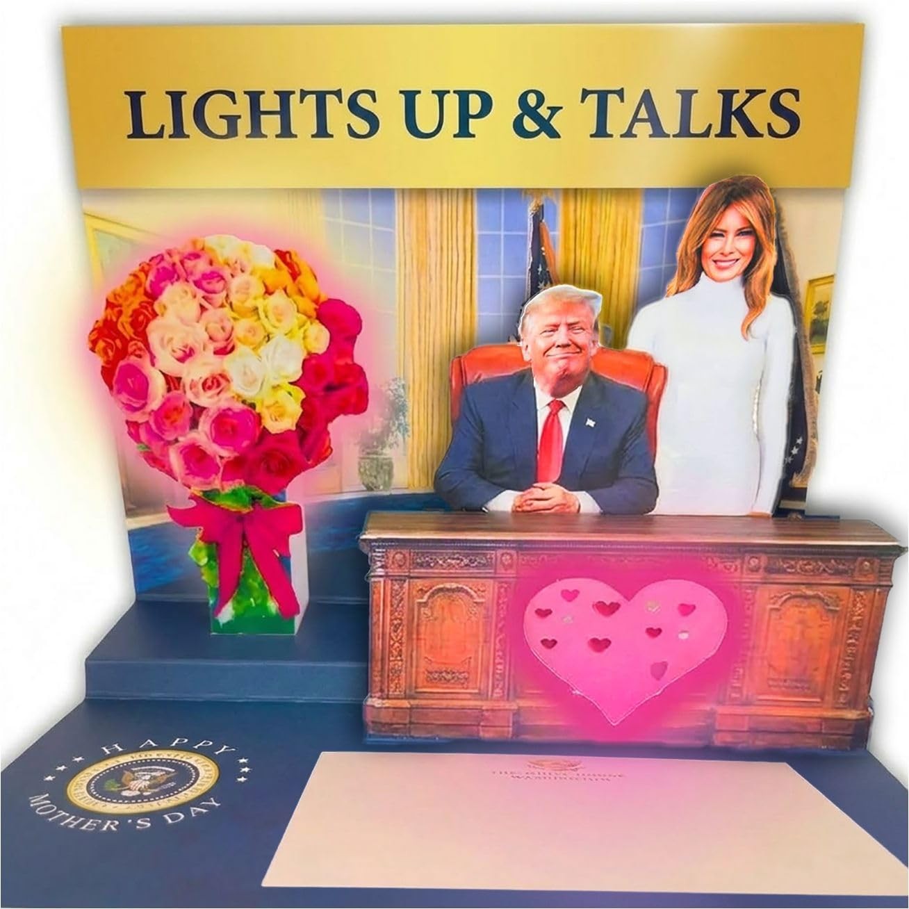 Talking Donald Trump Mothers Day Card – Plays Trump’s Real Voice – Pop Up