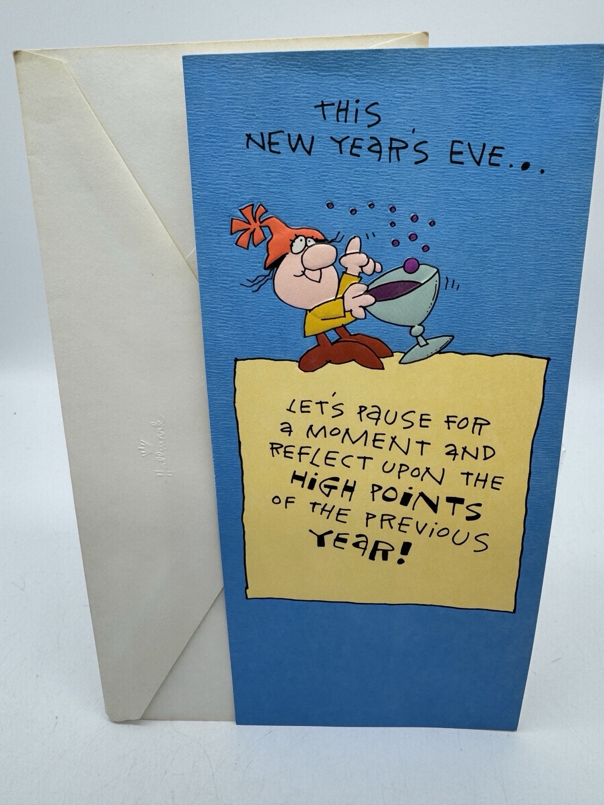 Happy New Year Reflect On The HIGH Points Greeting Card + Envelope 4.5″ x 9.5″
