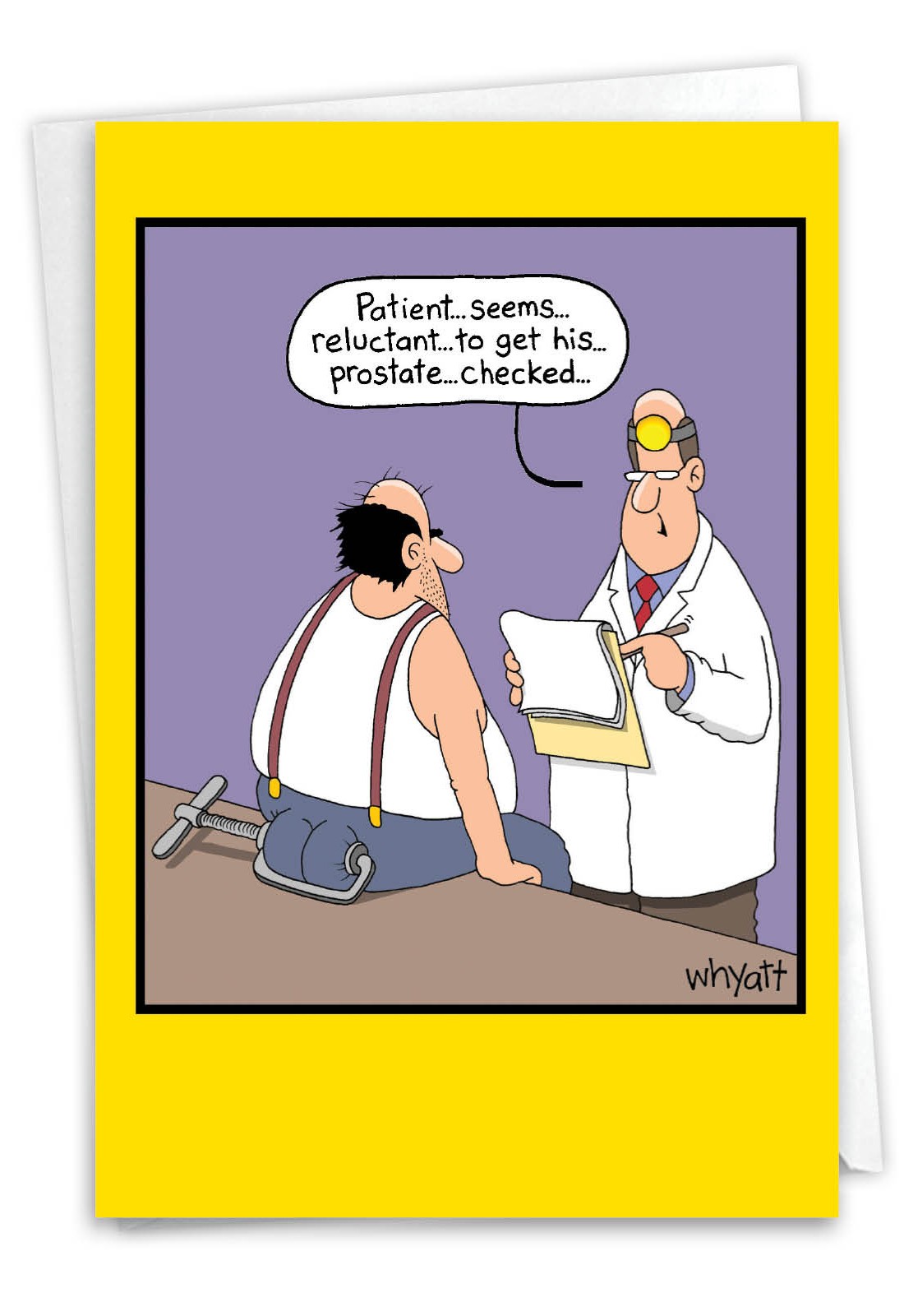 (1 Card) Reluctant Patient – Funny Birthday Greeting Card – NobleWorks 8412