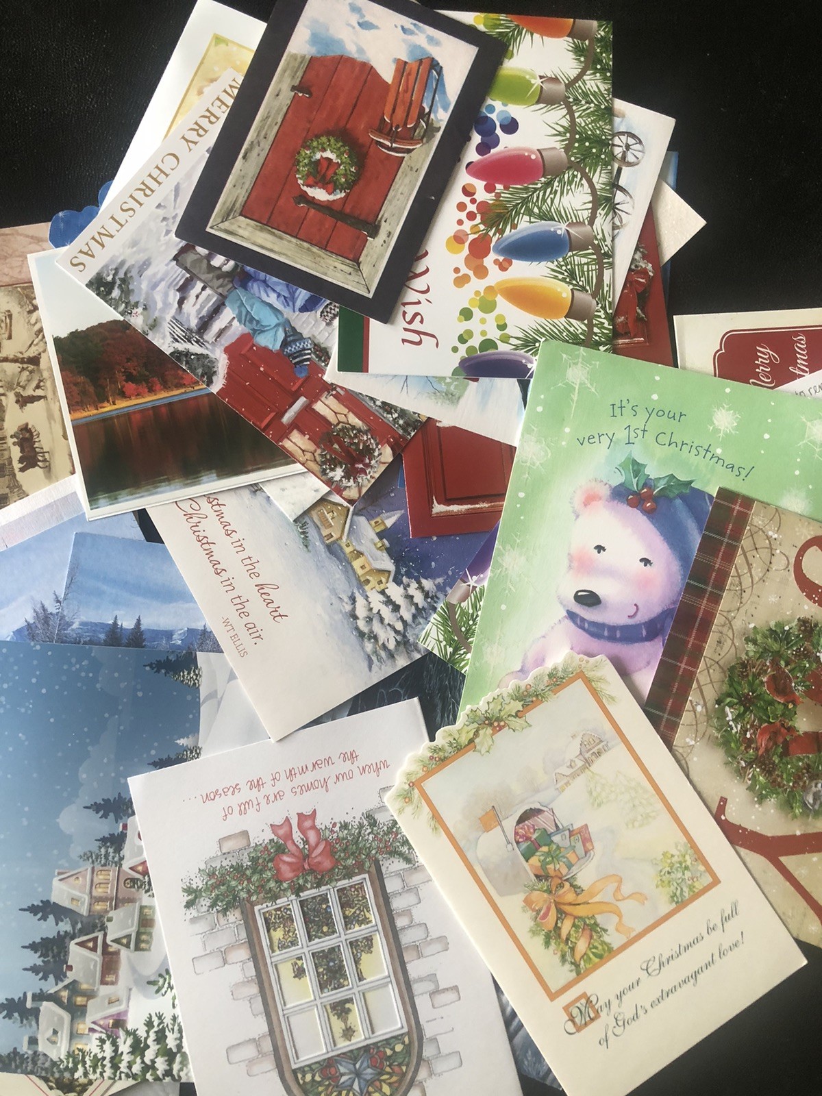 Christmas Card Lot Of 55 Vintage Without Envelopes Unused R9