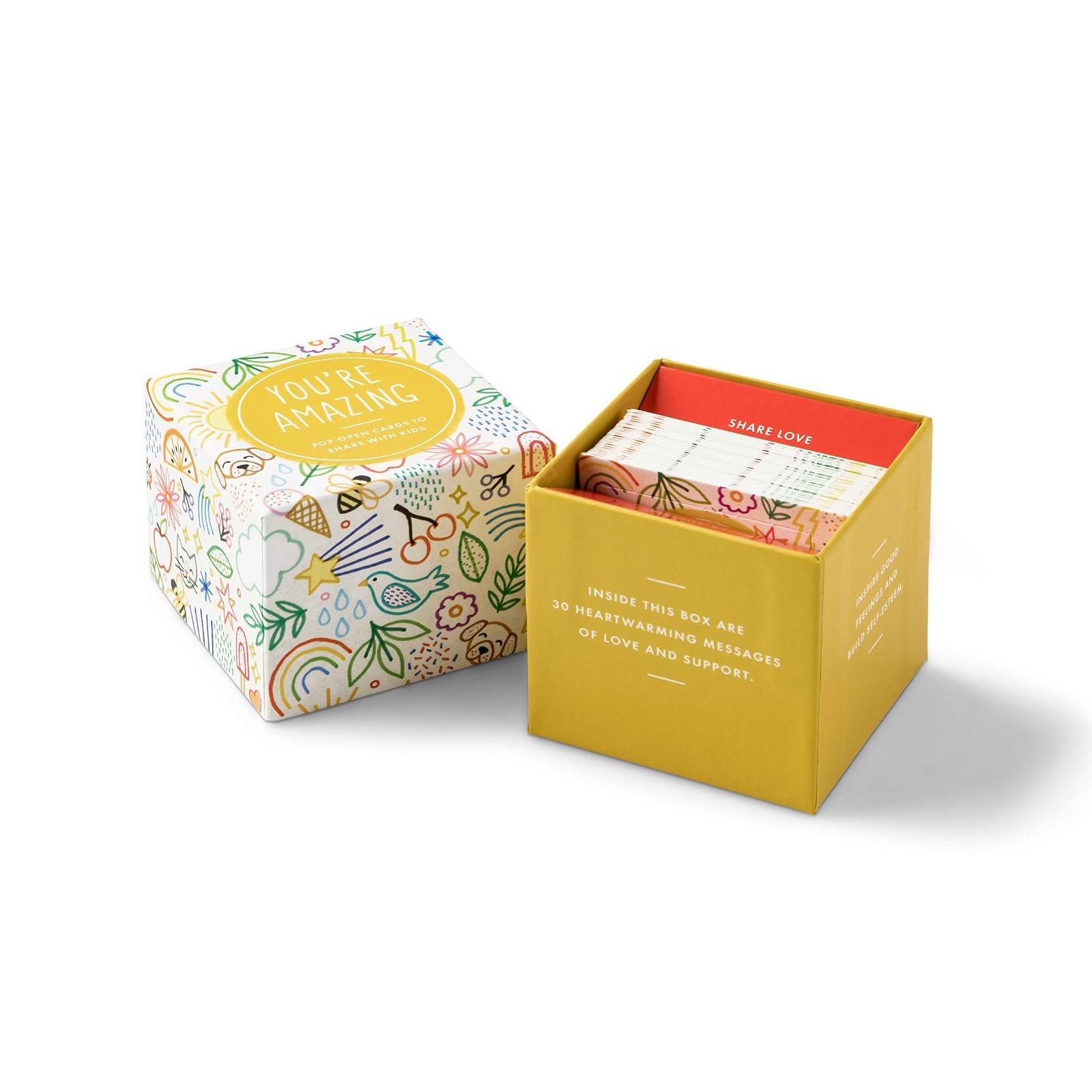 Positive Affirmation Cards for , 30 Uplifting Notes, Motivational Gift, Yellow