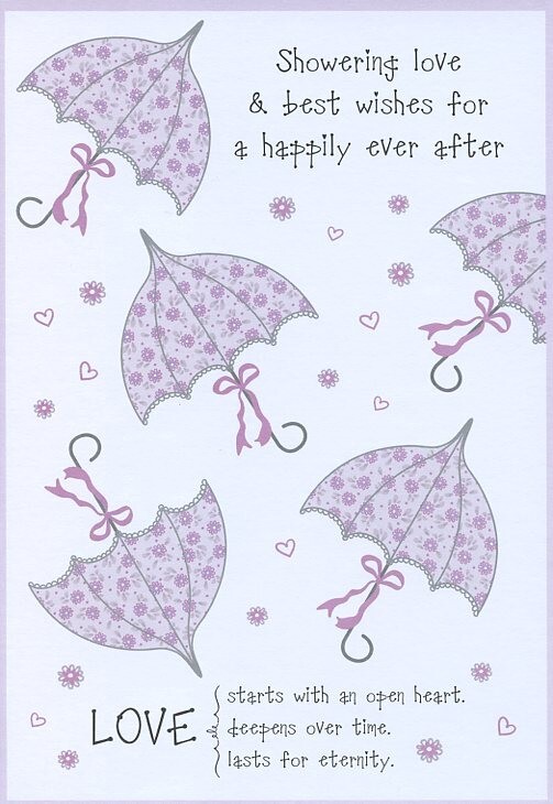 Showering Love & Best Wishes – Bridal Shower Greeting Card – 06597