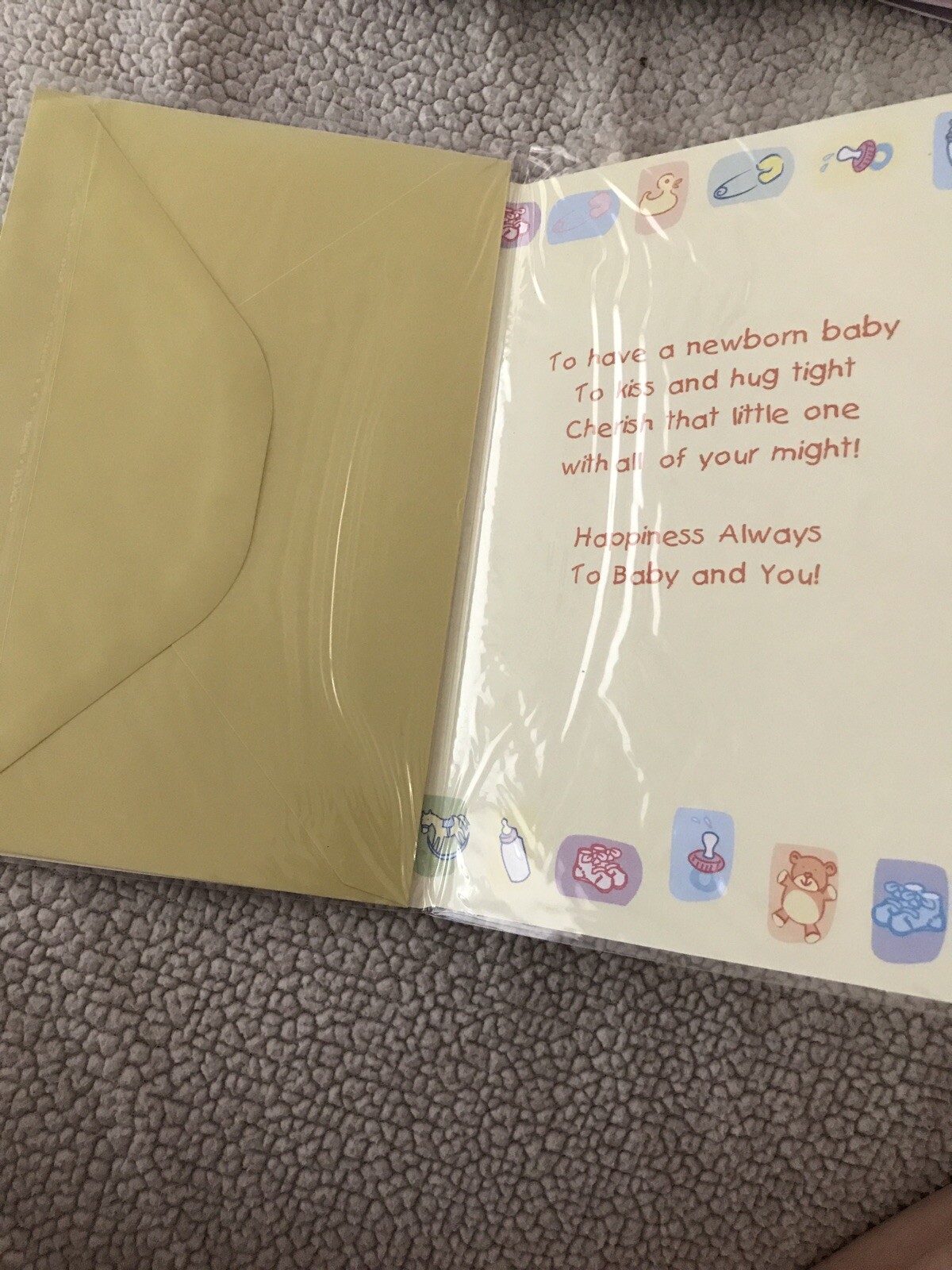 Congratulations on New Baby best wishes blessings baby shower Unisex Yellow