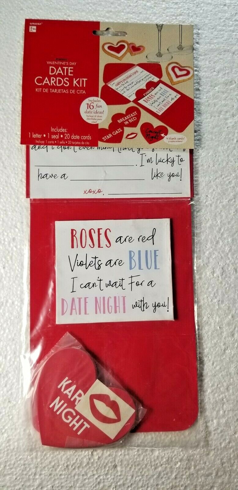Date Card Kit Valentine’s Day 20 Date Cards +1 Letter+ 1 Seal New Love
