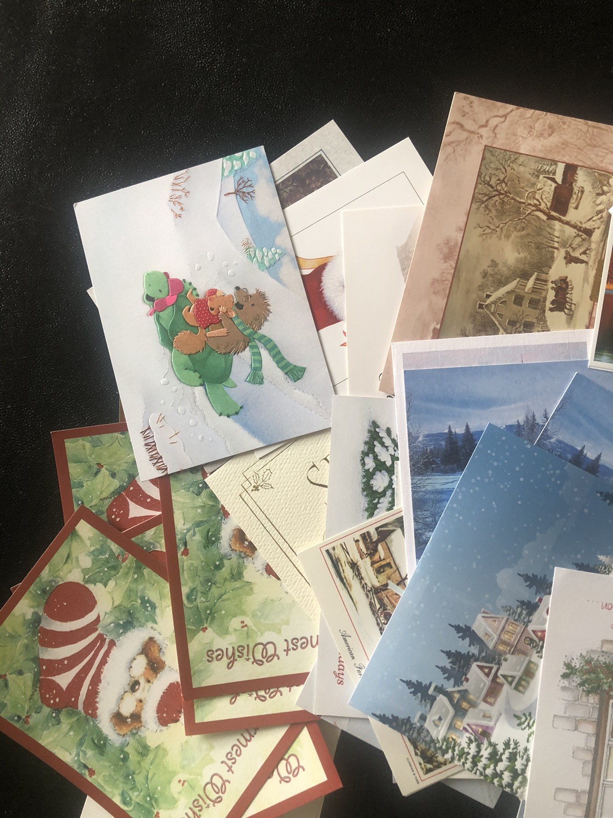 Christmas Card Lot Of 55 Vintage Without Envelopes Unused R9