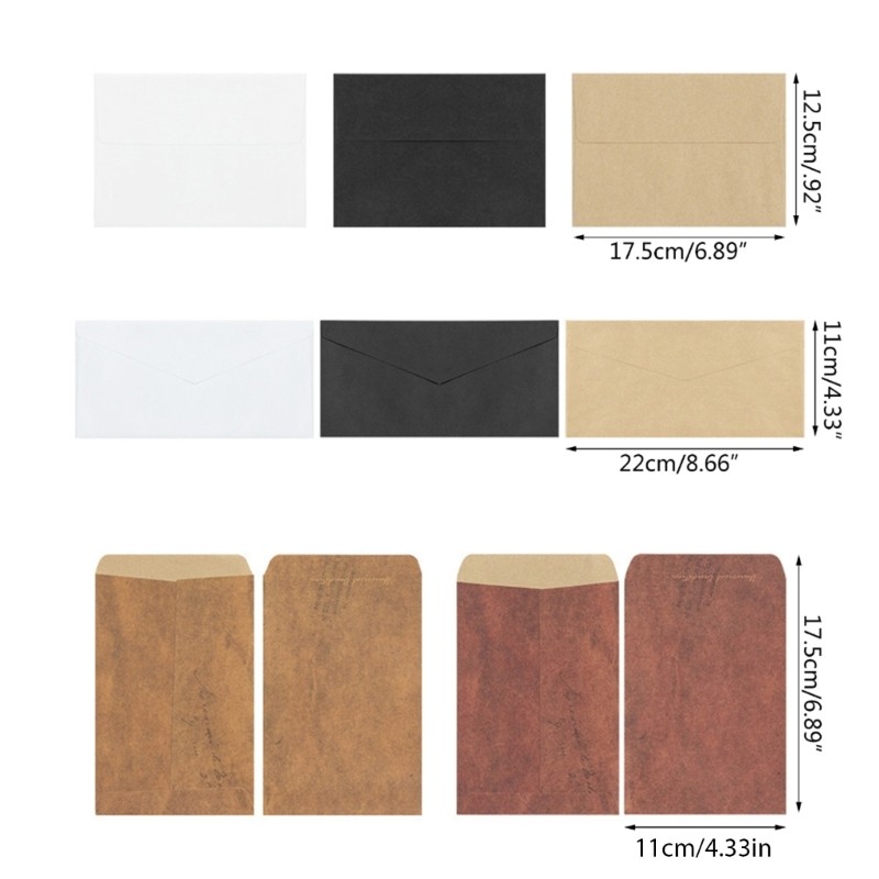 Solid Color Envelope 8.5x4in; 5×6.8in for Greeting Card Wedding Invitation